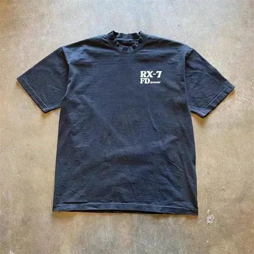 VIBE Harada x Kita Black washed vintage car print cotton t-shirt Size US M / EU 48-50 / 2 - 4 Thumbnail