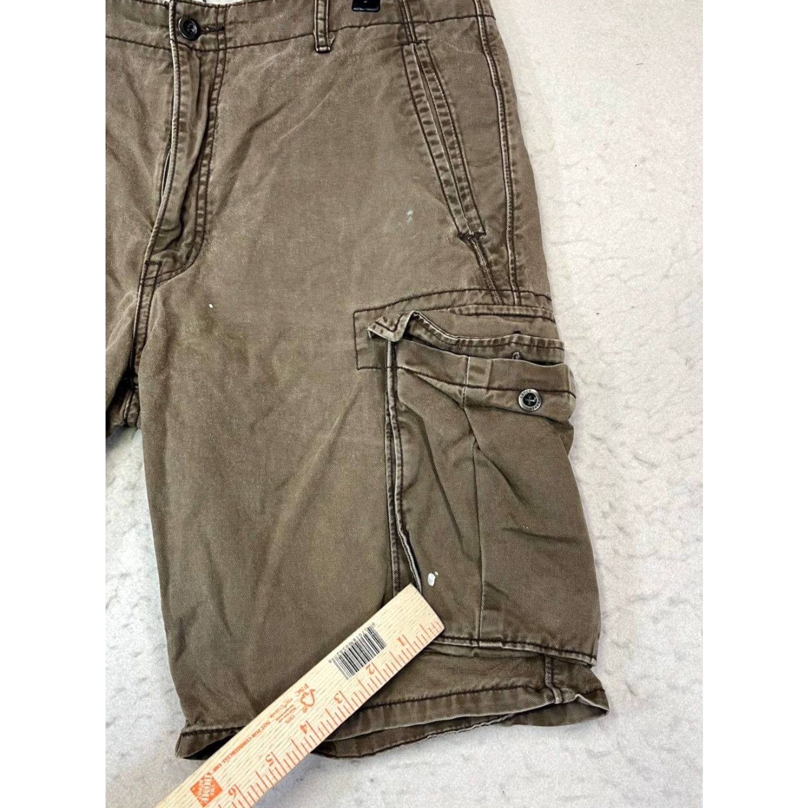 Levi's VINTAGE Levi's Cargo Shorts Men 36x10 Brown Canvas Distressed Grunge Cargo Pockets Workwear Casual Regular Mens Badges Size US 36 / EU 52 - 5 Thumbnail