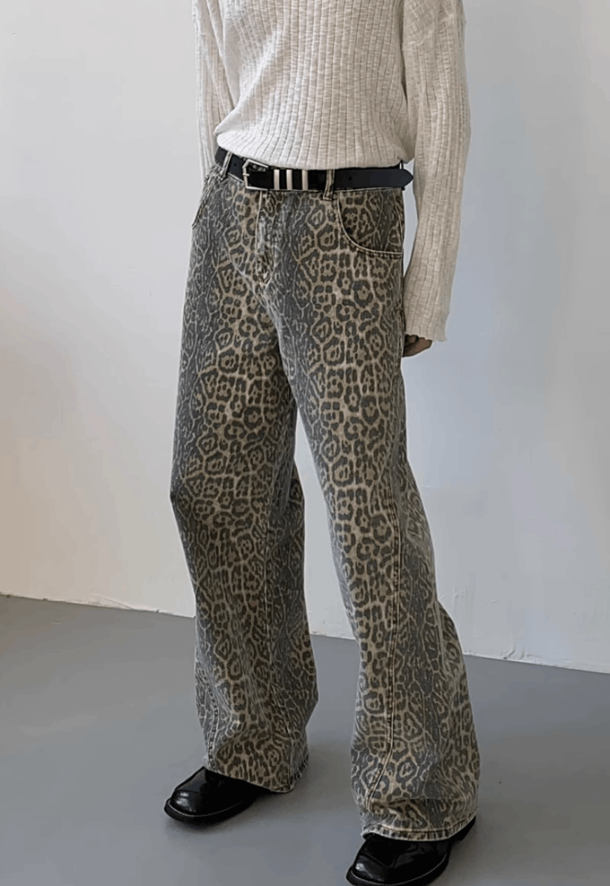 Other Unisex Retro Camo Leopard Jeans Size US 30 / EU 46 - 1 Thumbnail