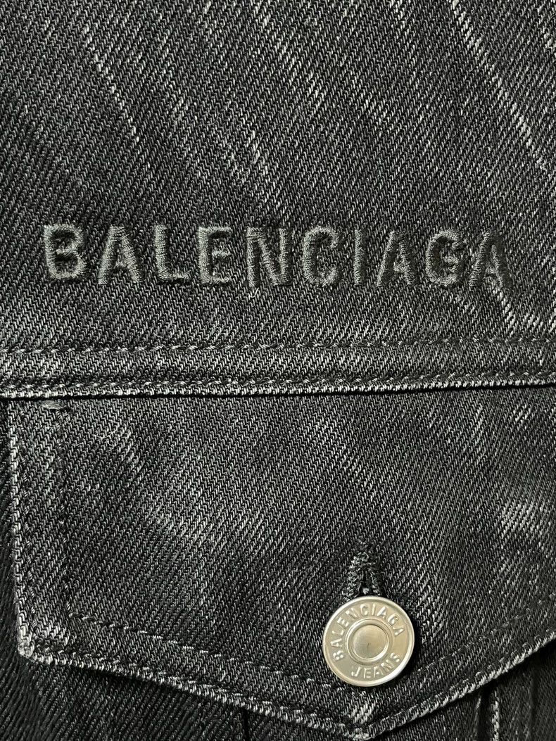 Balenciaga Balenciaga Black washed denim water ripple Paris logo deni Size US S / EU 44-46 / 1 - 4 Thumbnail