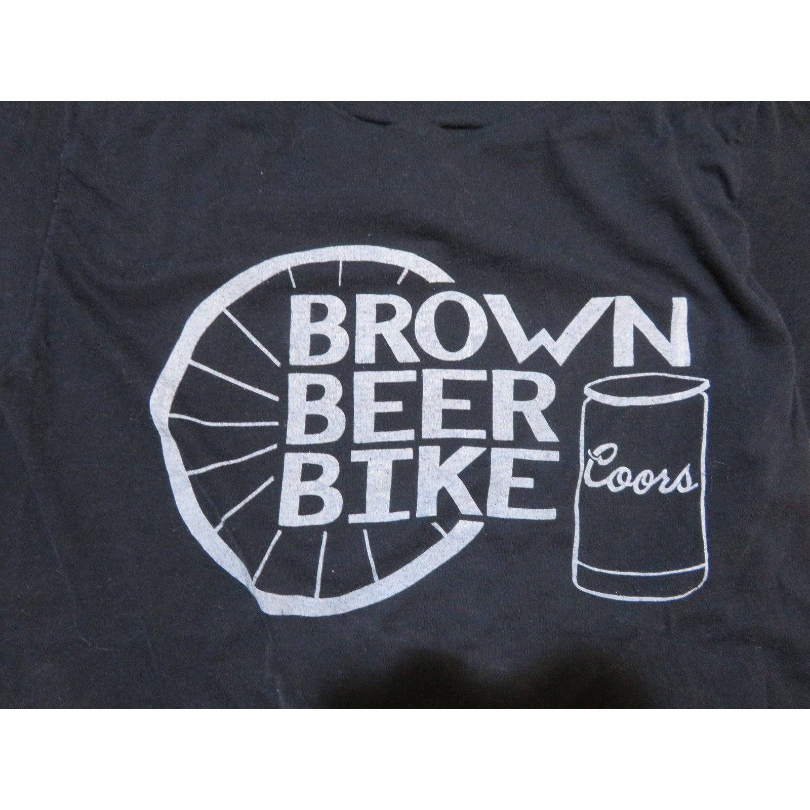 Other 80s Coors Brown Beer Bike T-Shirt Double-Sided Black Sz M Size US M / EU 48-50 / 2 - 2 Thumbnail