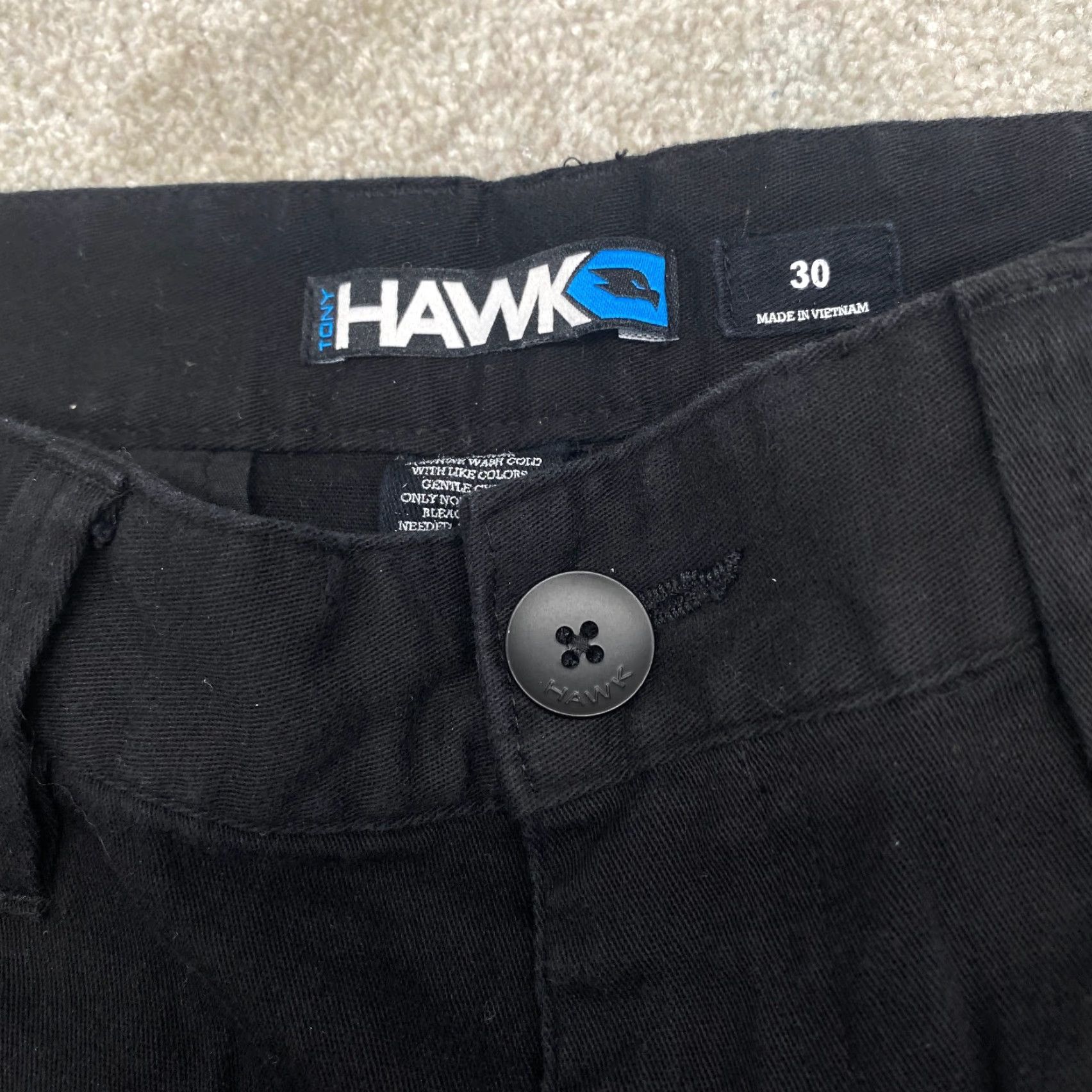 Vintage Tony Hawk Board Shorts Men 30x10 Black 20" Outseam Board Shorts Beach 5-Pocket Design Size US 30 / EU 46 - 4 Thumbnail