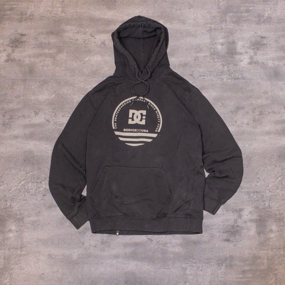 DC Y2K 2000's 00's DC SHoes Oversize Baggy Black Hoodie Size US L / EU 52-54 / 3 - 1 Thumbnail