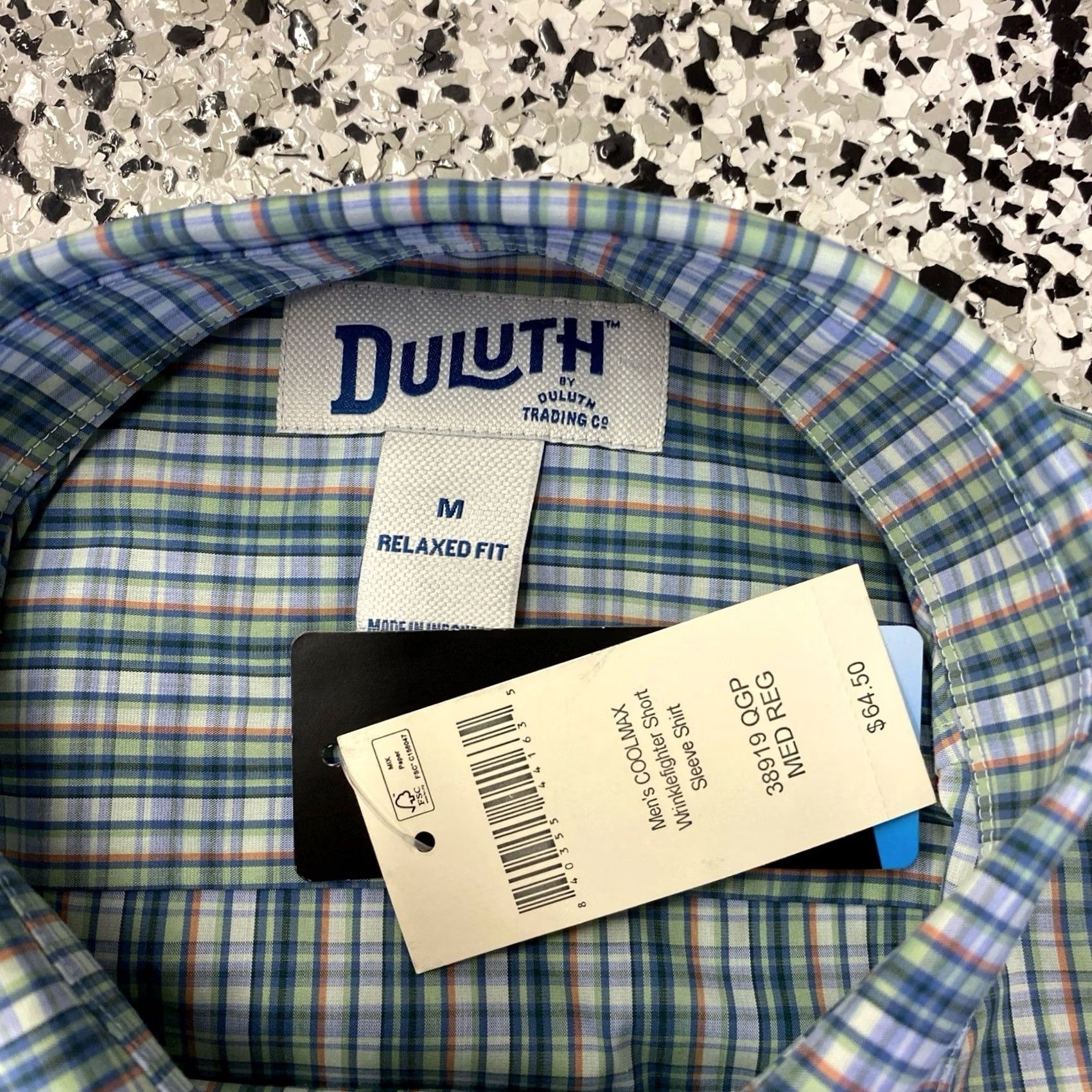 Vintage Duluth Men Cool Max Wrinkle Fighter Short Sleeve Button-Up Shirt Medium Blue NWT Size US 31 - 2 Thumbnail