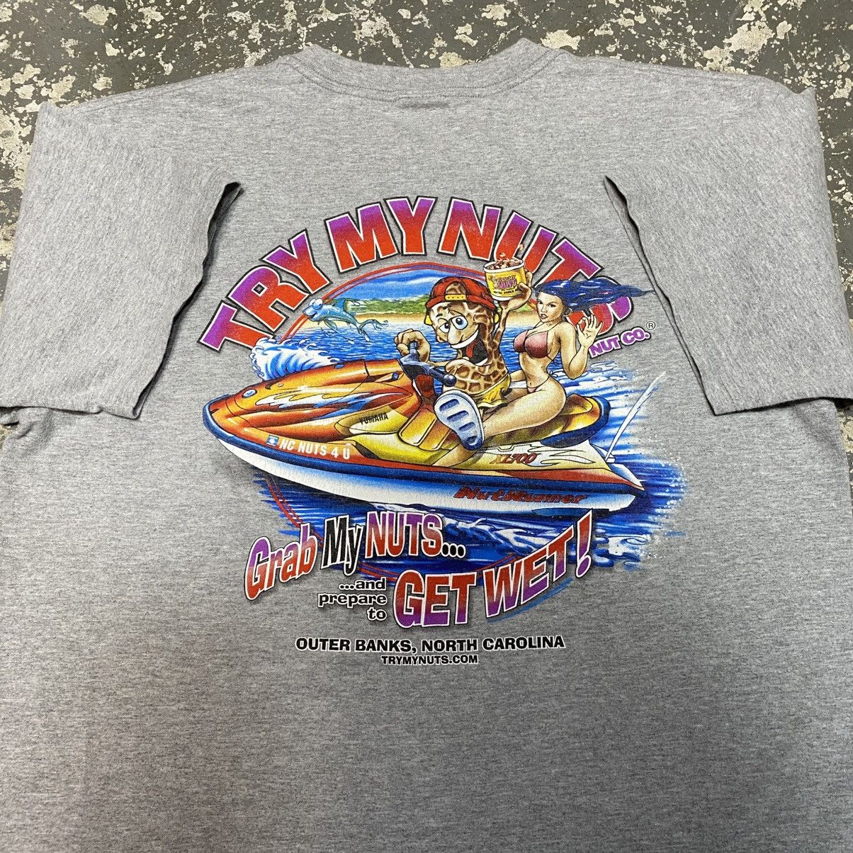 Japanese Brand × Vintage Vintage Try My Nuts Nuts Company Funny Parody Tshirt Size US L / EU 52-54 / 3 - 3 Thumbnail