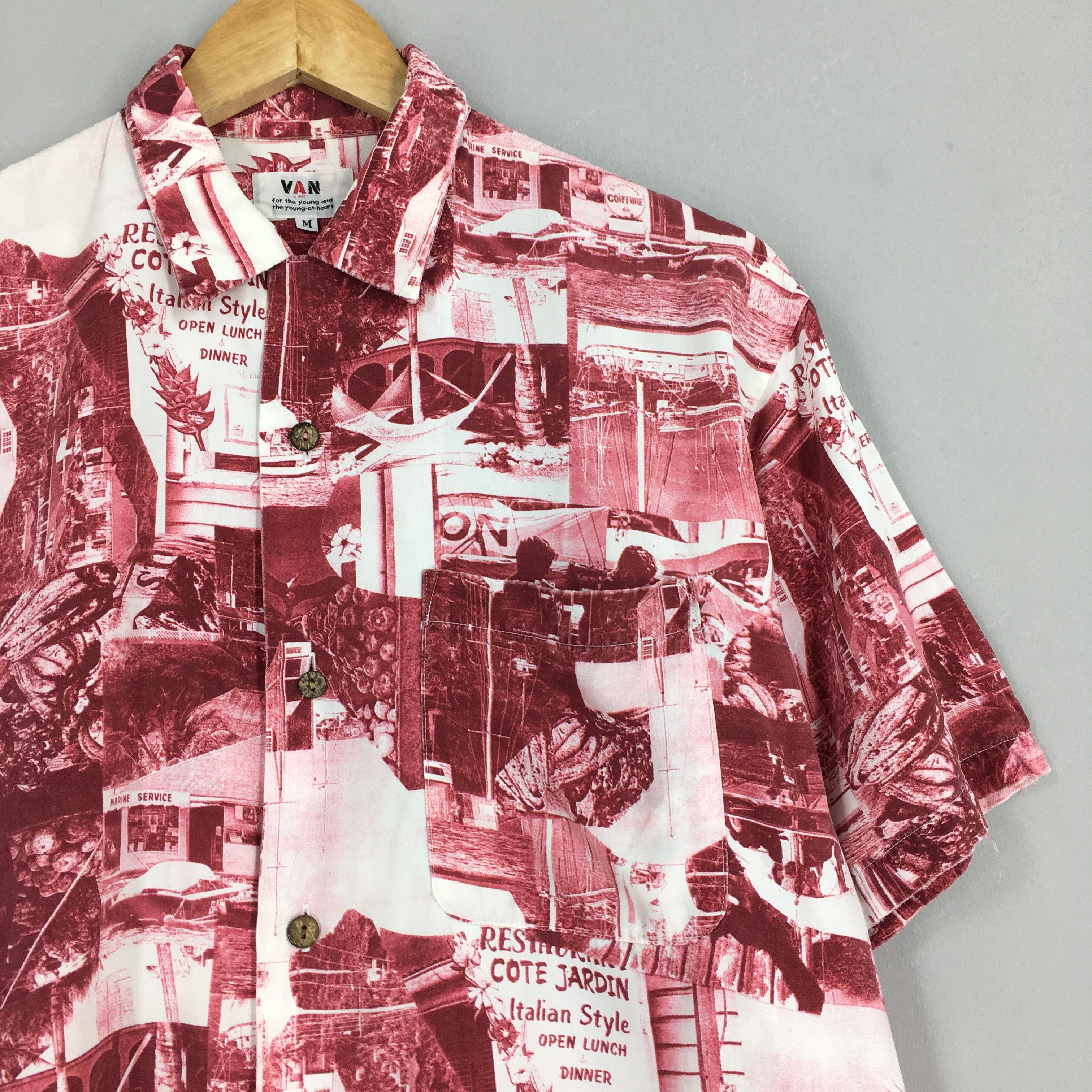 Vintage Vintage 80s Van Jac Japan Hawaiian Hula Girl Shirt Medium Size US M / EU 48-50 / 2 - 2 Thumbnail