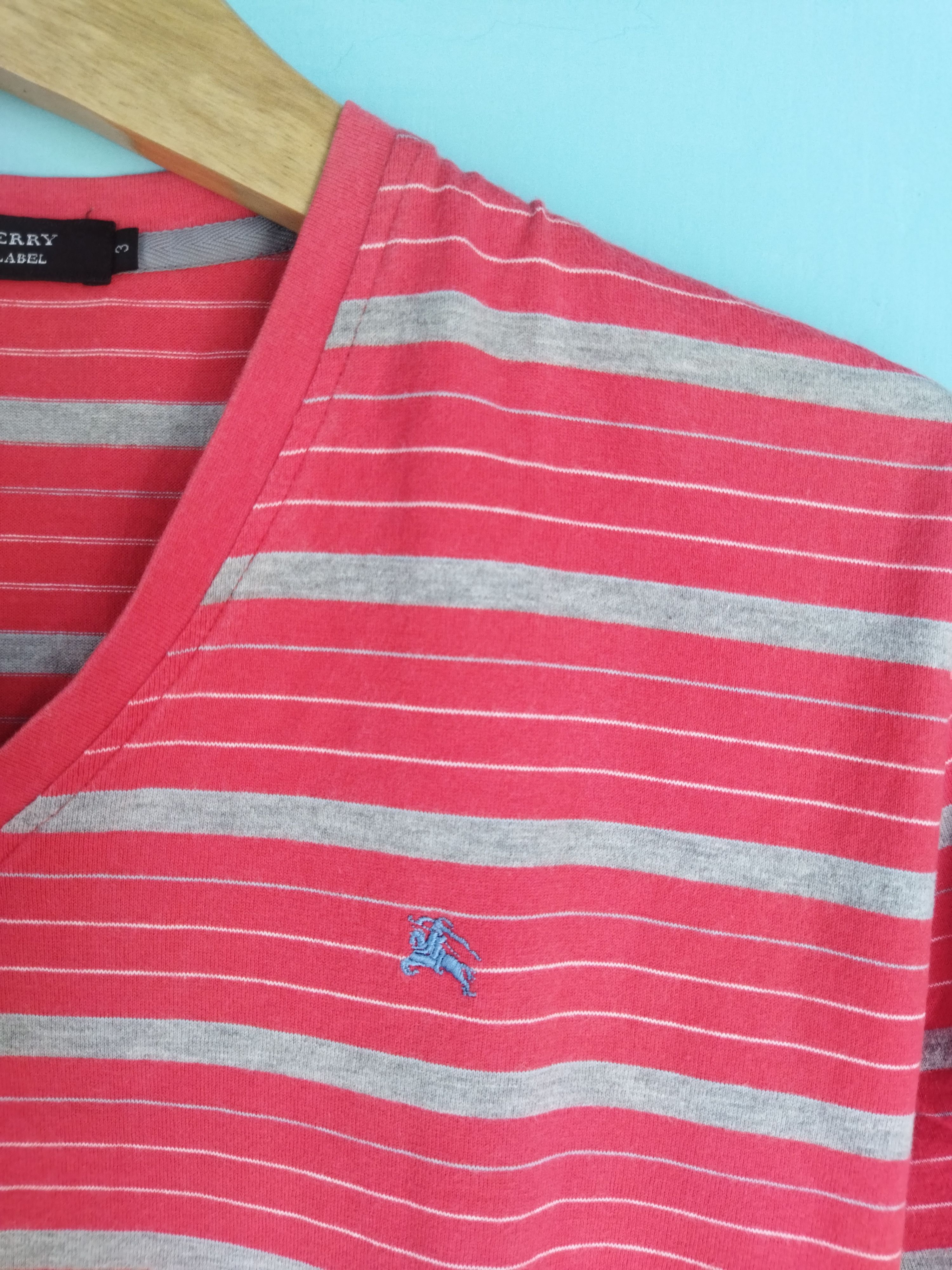 Black Label × Burberry Burberry black label red stripe T-shirt Size US M / EU 48-50 / 2 - 5 Thumbnail