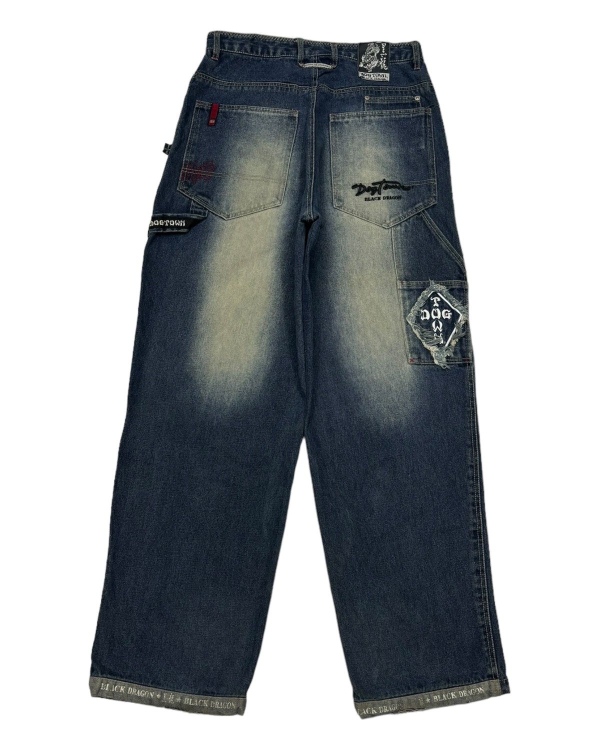 Dogtown × Powell Peralta RARE🔥DOGTOWN SKATEBOARDS BAGGY HIPHOP JEANS BLACK DRAGON Size US 32 / EU 48 - 5 Thumbnail