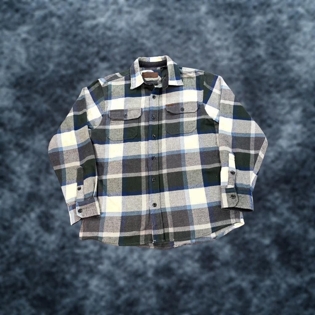Orvis Orvis Men’s Heavy Flannel Shirt Jacket With Pockets Plaid Thick M Logo Outdoor Shirt Size US M / EU 48-50 / 2 - 1 Thumbnail