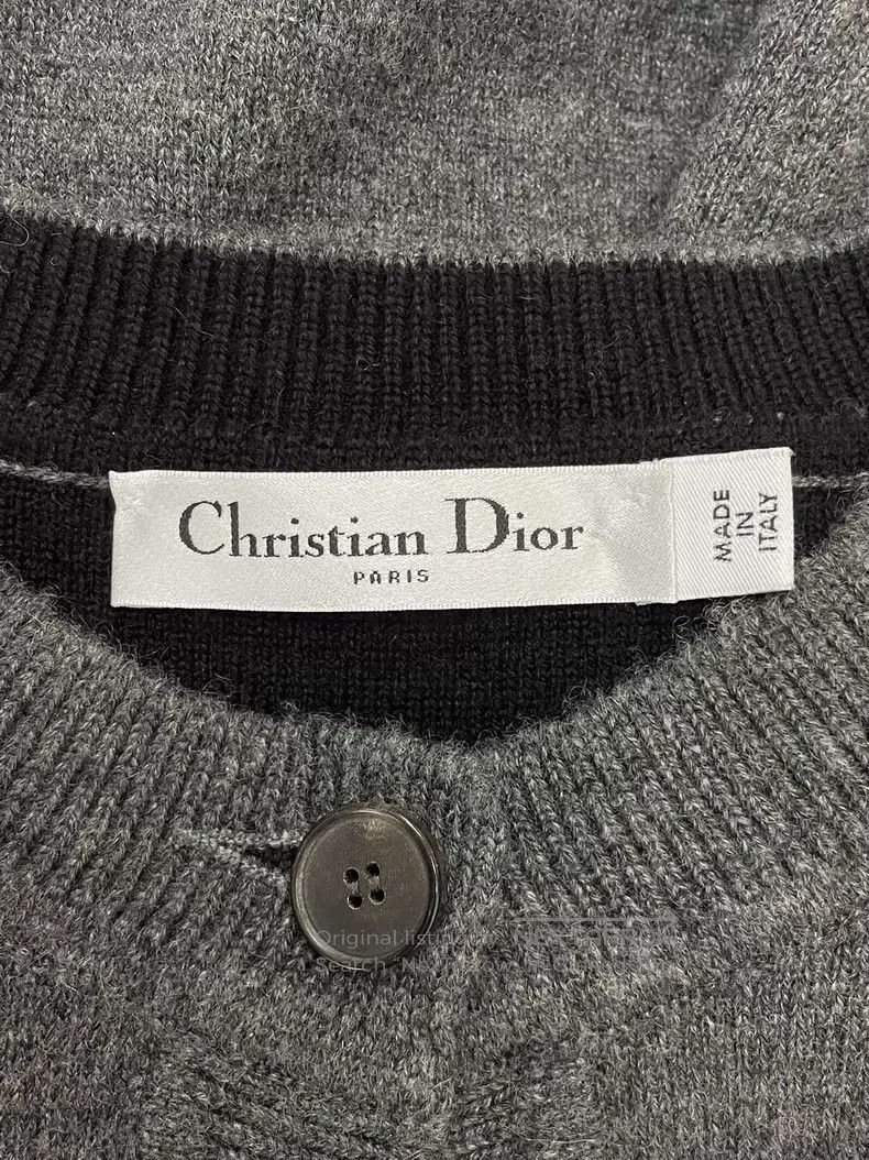 Dior Dior 8-character gray cashmere cardigan coat Size XS / US 0-2 / IT 36-38 - 3 Thumbnail