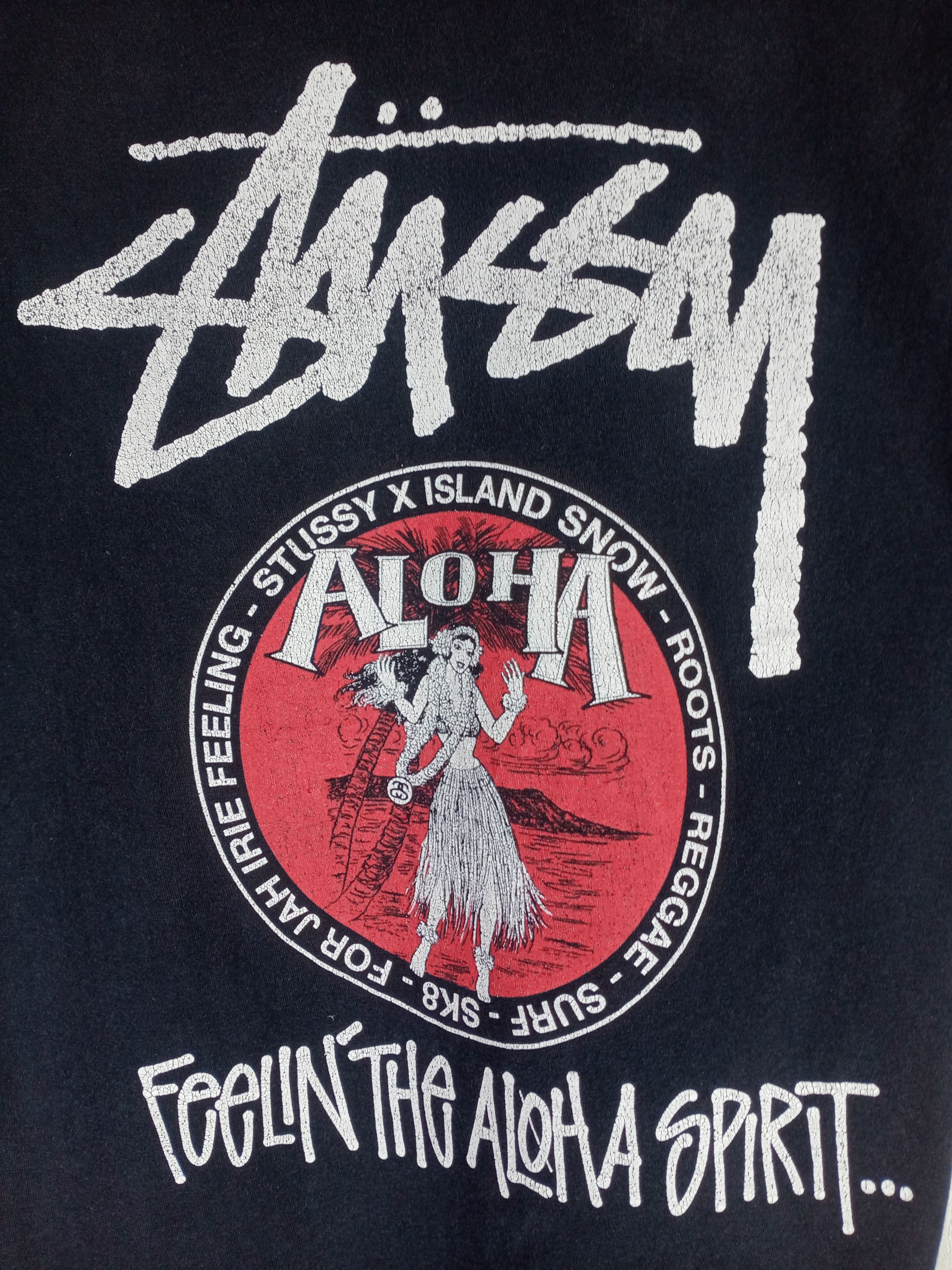 Stussy Vintage Stussy X Island Snow Roots Raggae Surf Aloha Tshirt Size US S / EU 44-46 / 1 - 3 Thumbnail