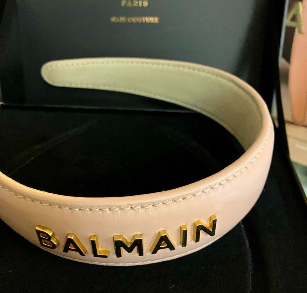 Balmain Balmain Hair Couture Leather Headband Size ONE SIZE - 12 Thumbnail