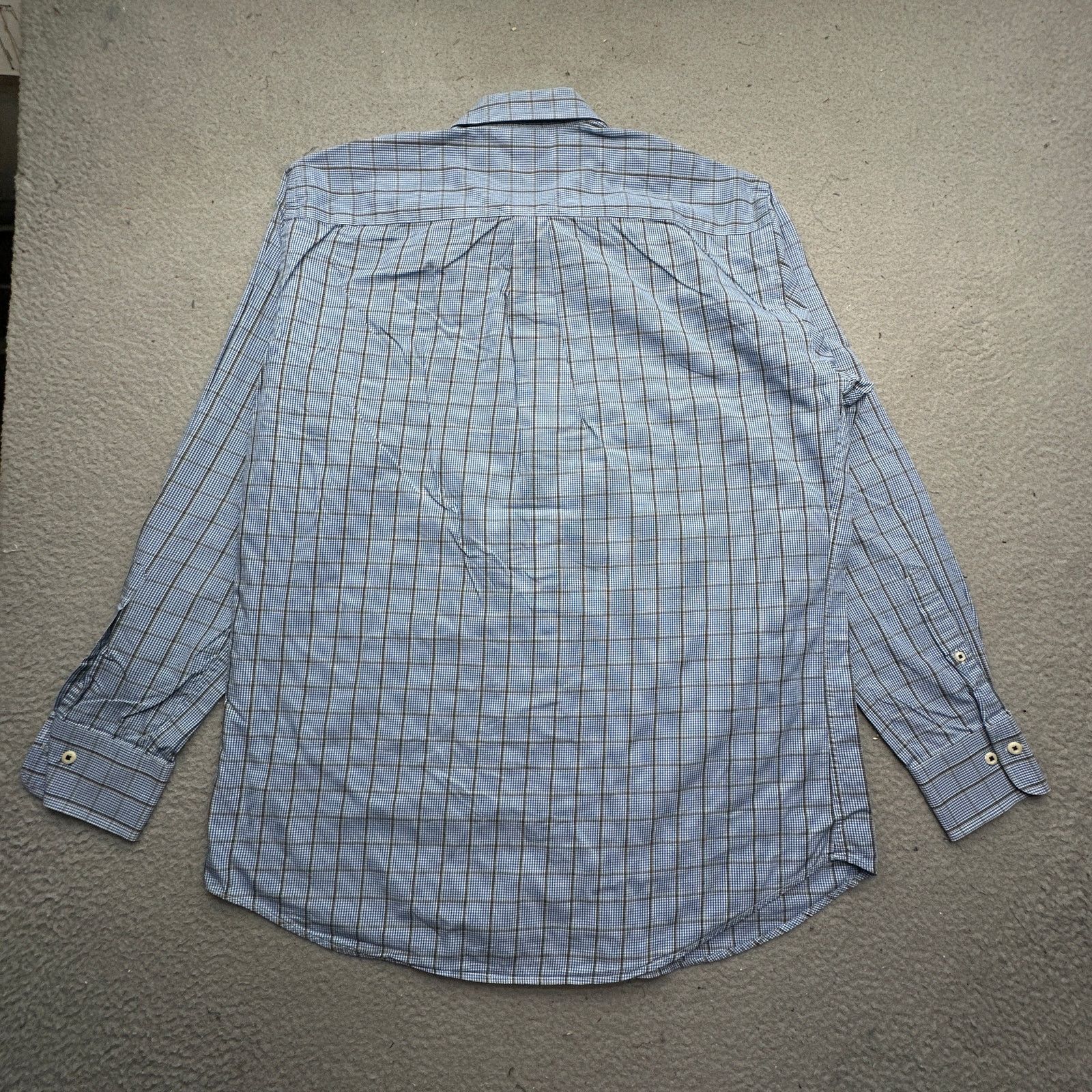 Peter Millar Peter Millar Blue Black Plaid Check Long Sleeve Shirt Mens L Size US L / EU 52-54 / 3 - 5 Thumbnail