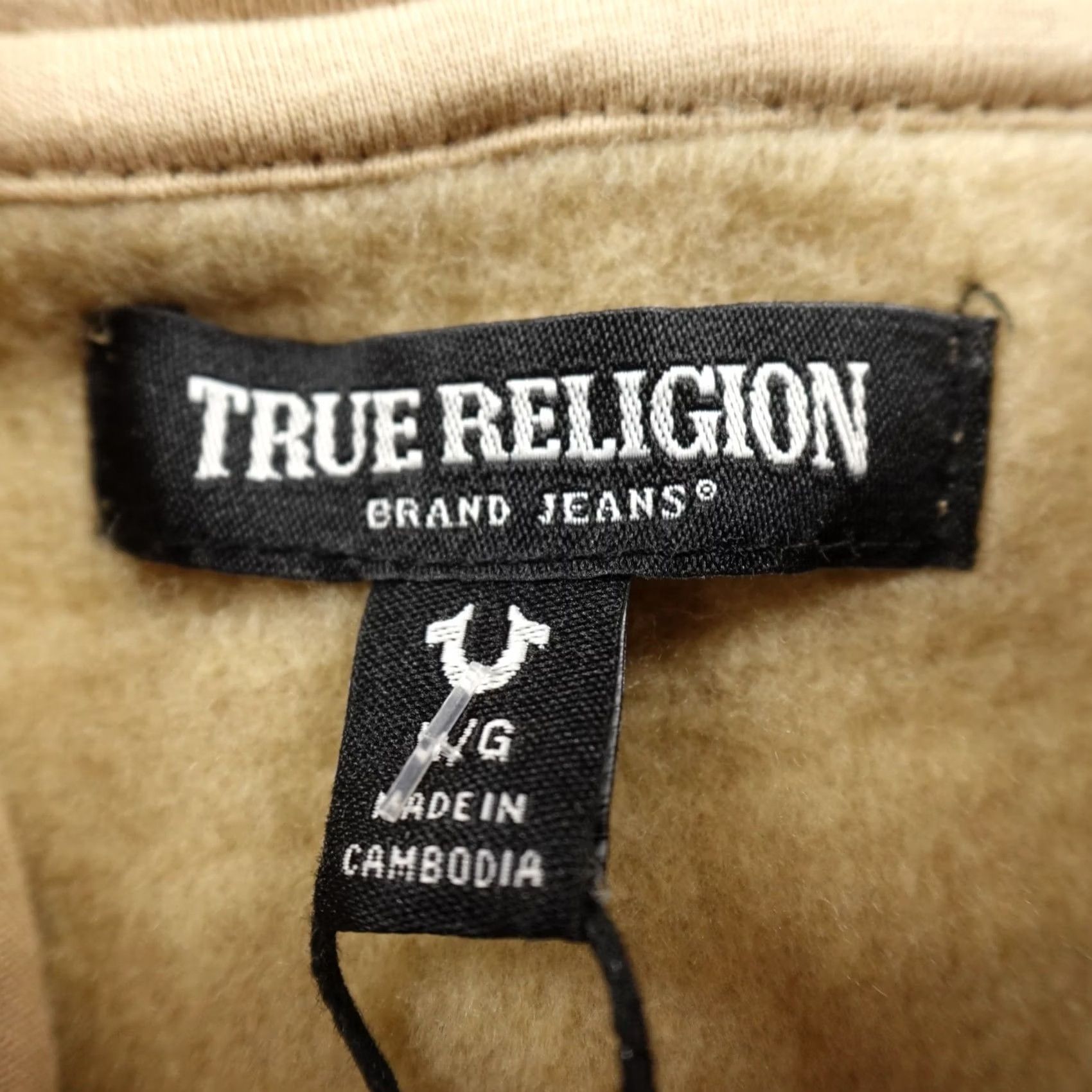 True Religion VINTAGE True Religion Hoodie Mens L Beige Buddha Full Zip Sweatshirt Jacket Size US L / EU 52-54 / 3 - 5 Thumbnail