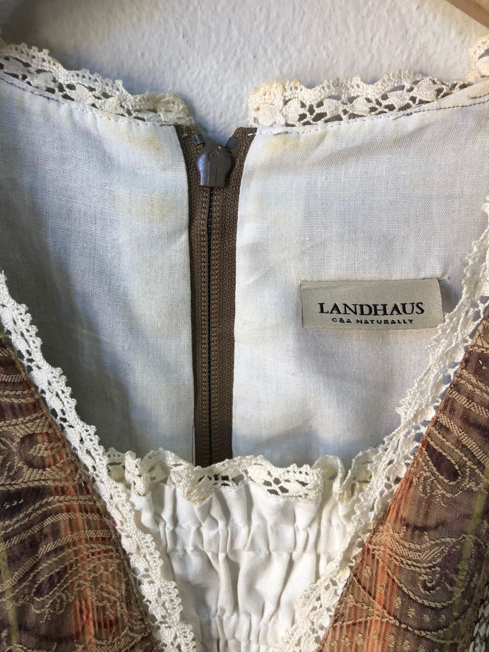 Vintage Vintage linen folk top dirndl corset Size M / US 6-8 / IT 42-44 - 8 Thumbnail