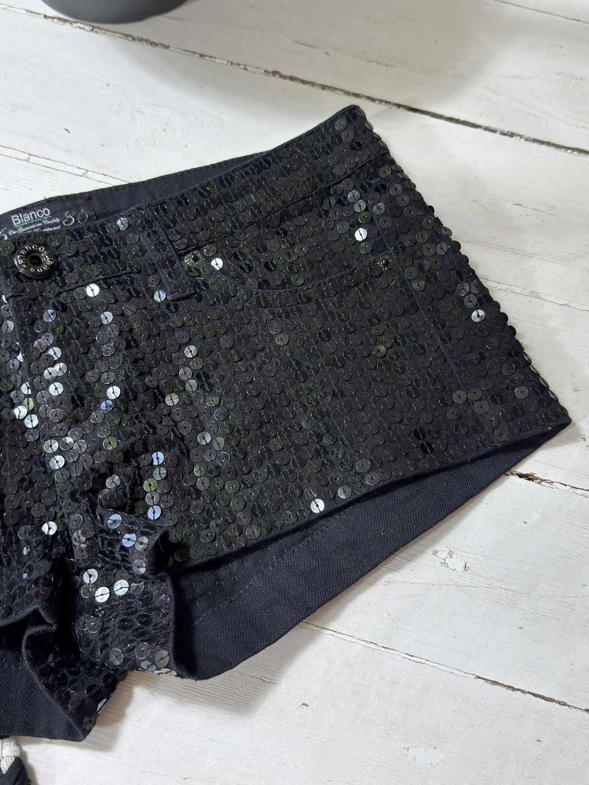 Other VINTAGE SEQUINS 2000s MINI SHORTS Size 25" / US 0 / IT 36 - 6 Thumbnail
