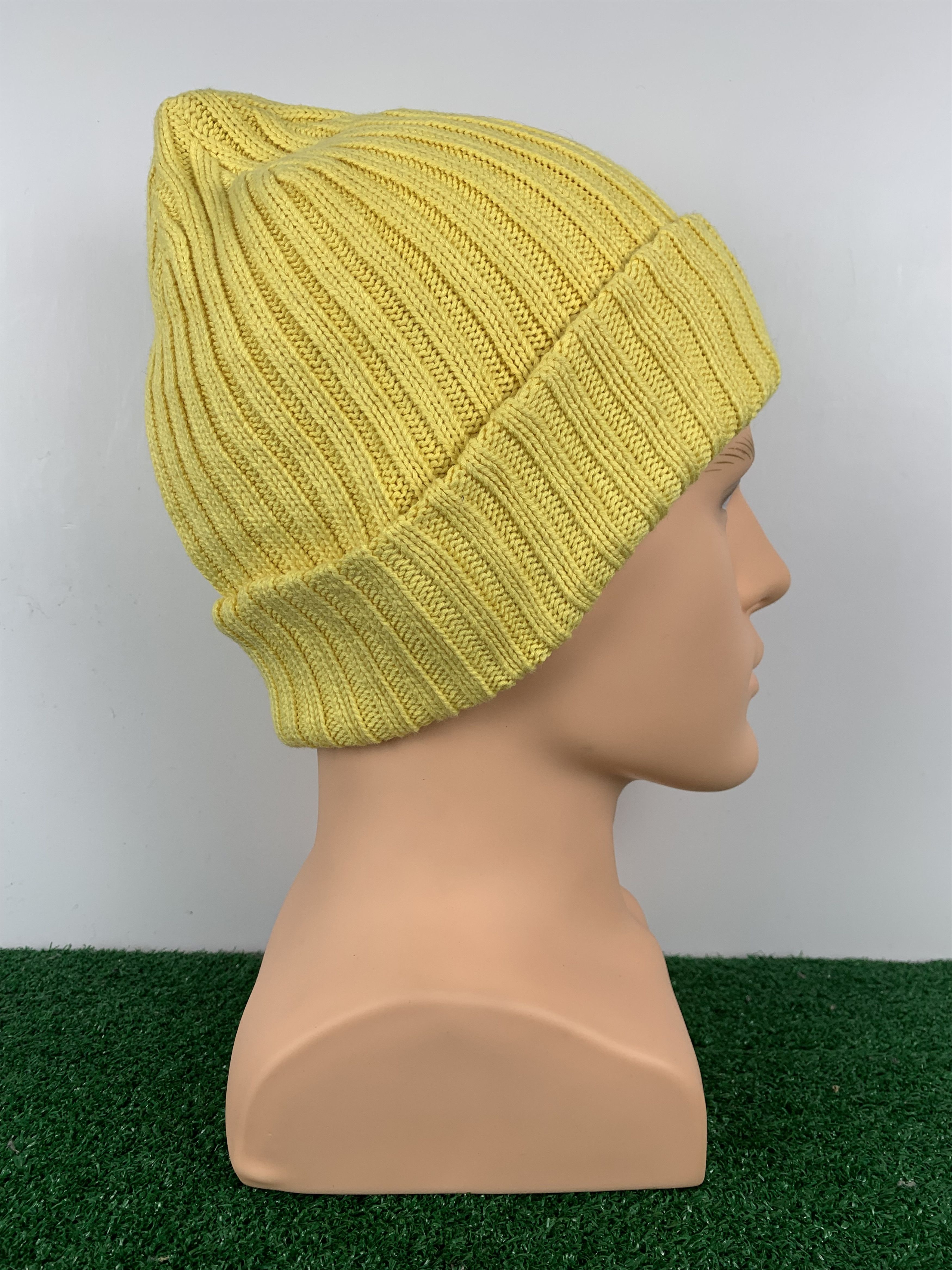 Ben Davis Vintage Ben Davis Beanie Hat Yellow BA0019 Size ONE SIZE - 2 Thumbnail
