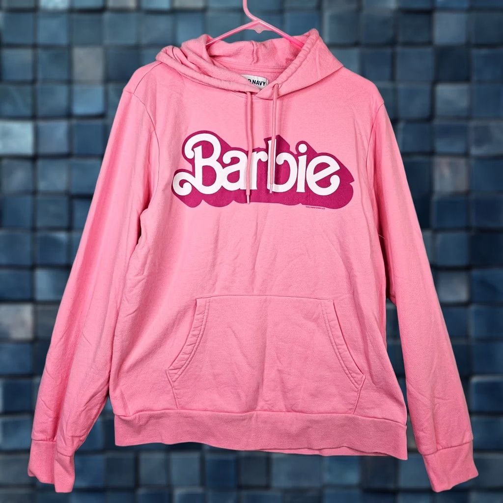 Old Navy Old Navy Barbie Graphic Pink Pockets Hoodie L Womens Pullover Casual Size L / US 10 / IT 46 - 1 Thumbnail