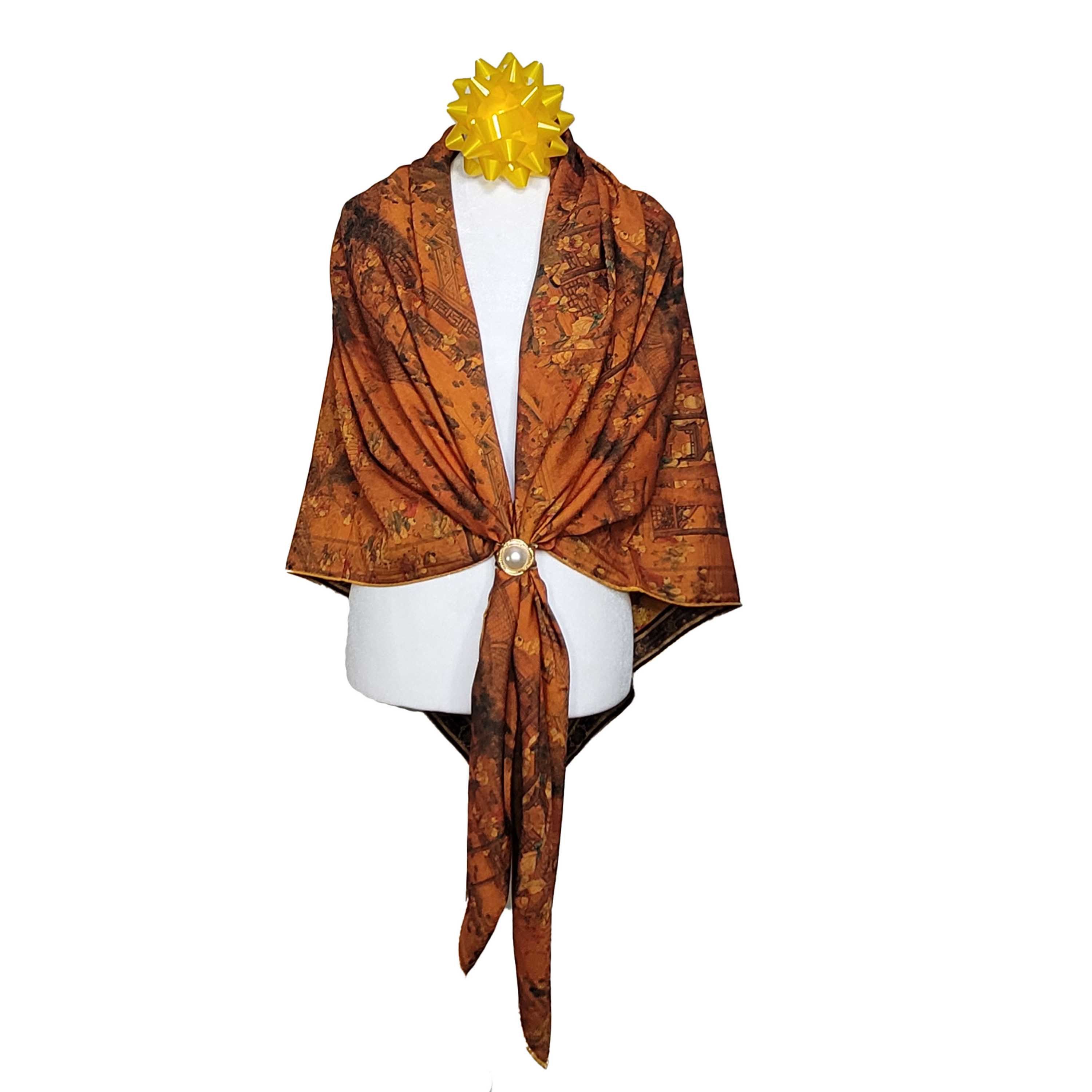 Other NWT Double Sided Silk Scarf 52"x52" Large Square Wrap 3222 Size ONE SIZE - 10 Thumbnail