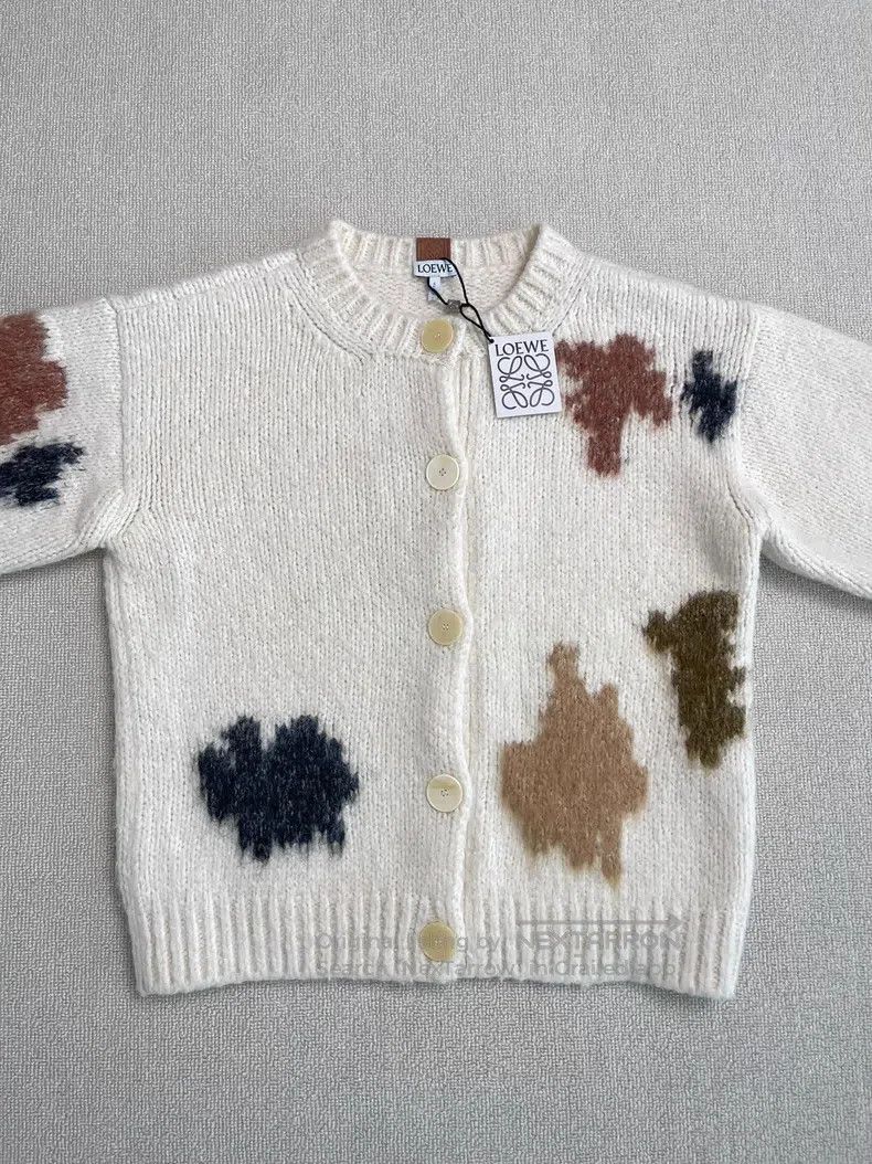 Loewe Loewe SS22 Geometric Pattern Inlaid Flower Knit Sweater Size XS / US 0-2 / IT 36-38 - 1 Thumbnail