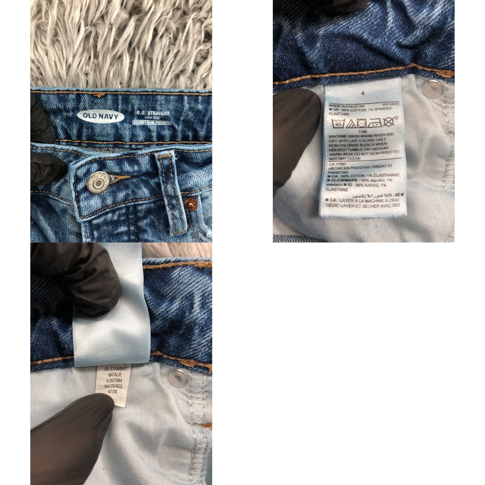 Old Navy VINTAGE Old Navy OG High Straight Jeans Size 4 Womens Medium Wash Blue Button Fly Size 27" / US 4 / IT 40 - 9 Thumbnail
