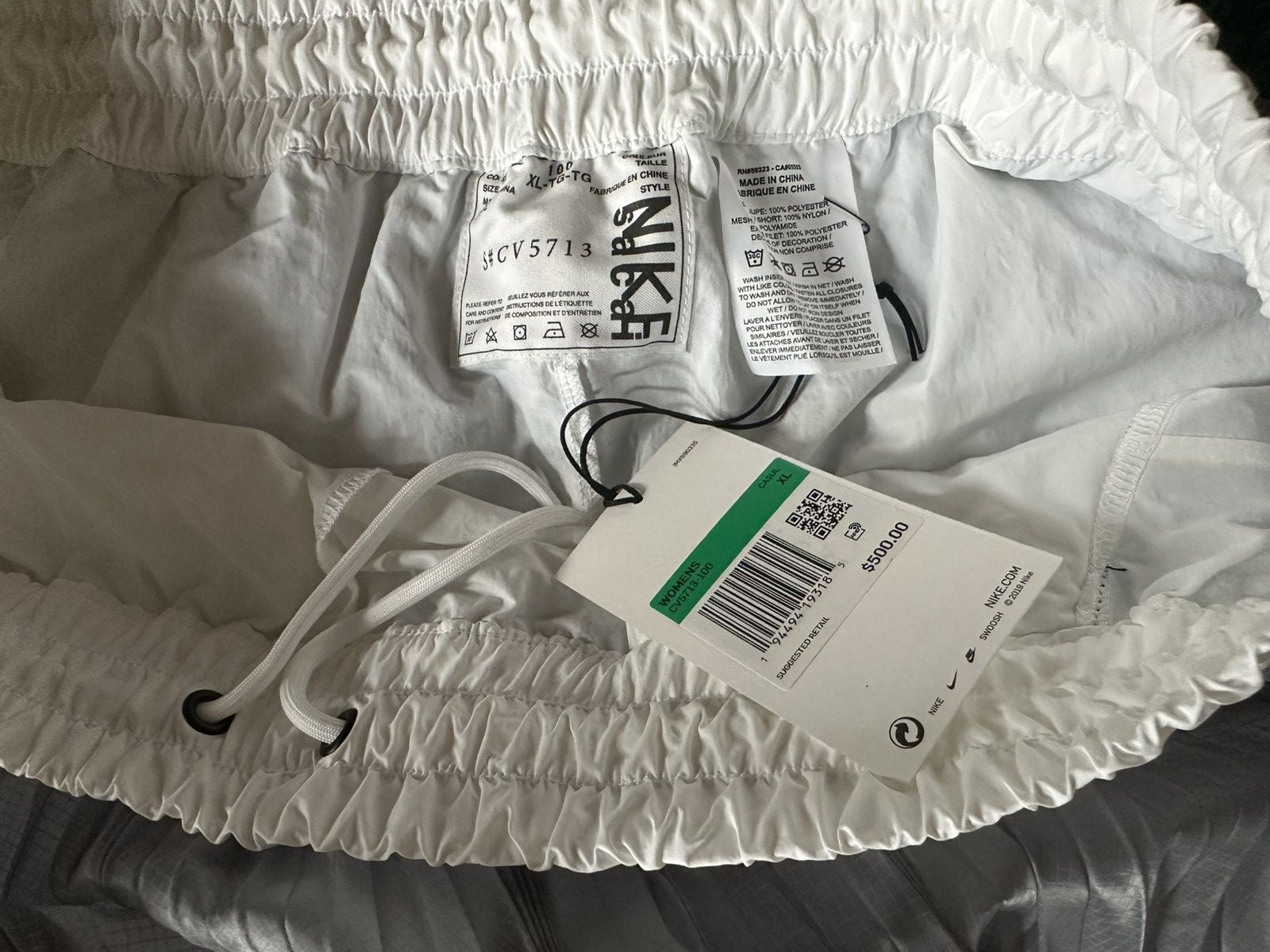 Nike × Sacai Nike x sacai 'White Grey' Pleated Skirt Short Womens Size XL Size 38" / US 16 / IT 52 - 4 Thumbnail