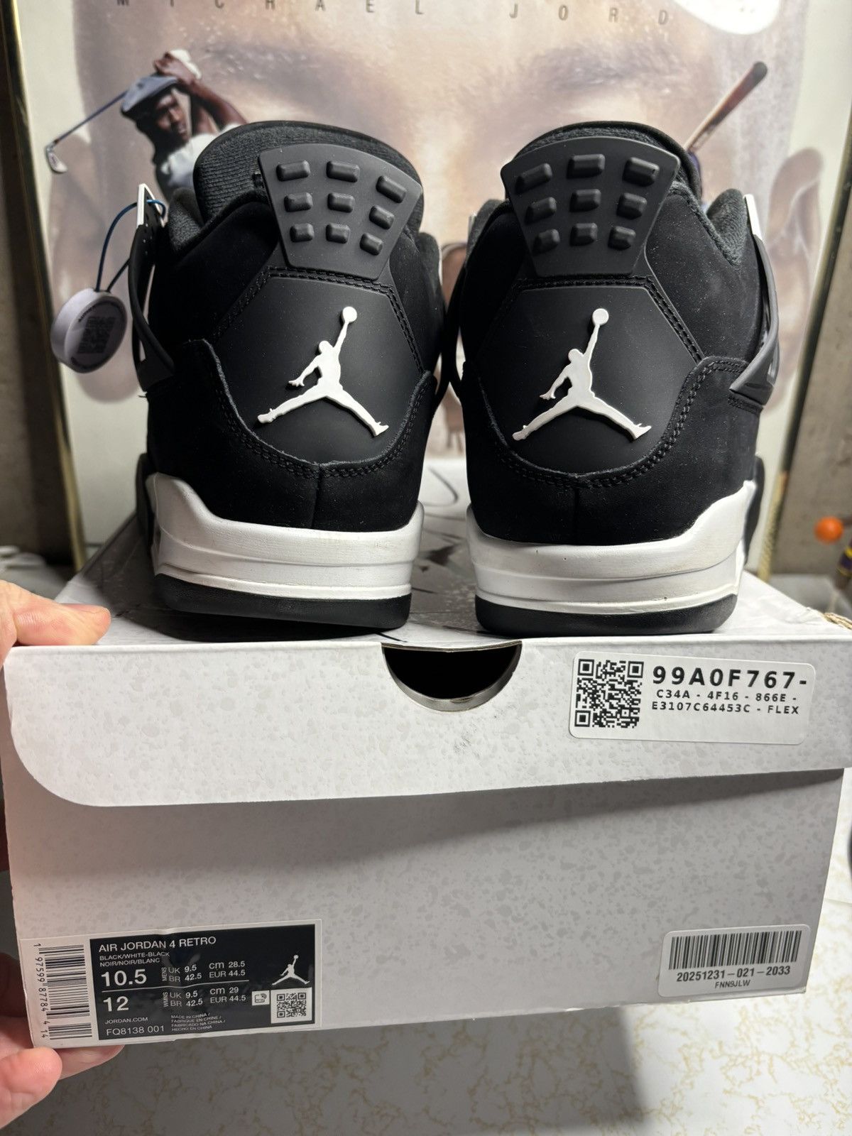 Jordan Brand Air Jordan 4 Retro OG white thunder Size US 10.5 / EU 43-44 - 7 Thumbnail