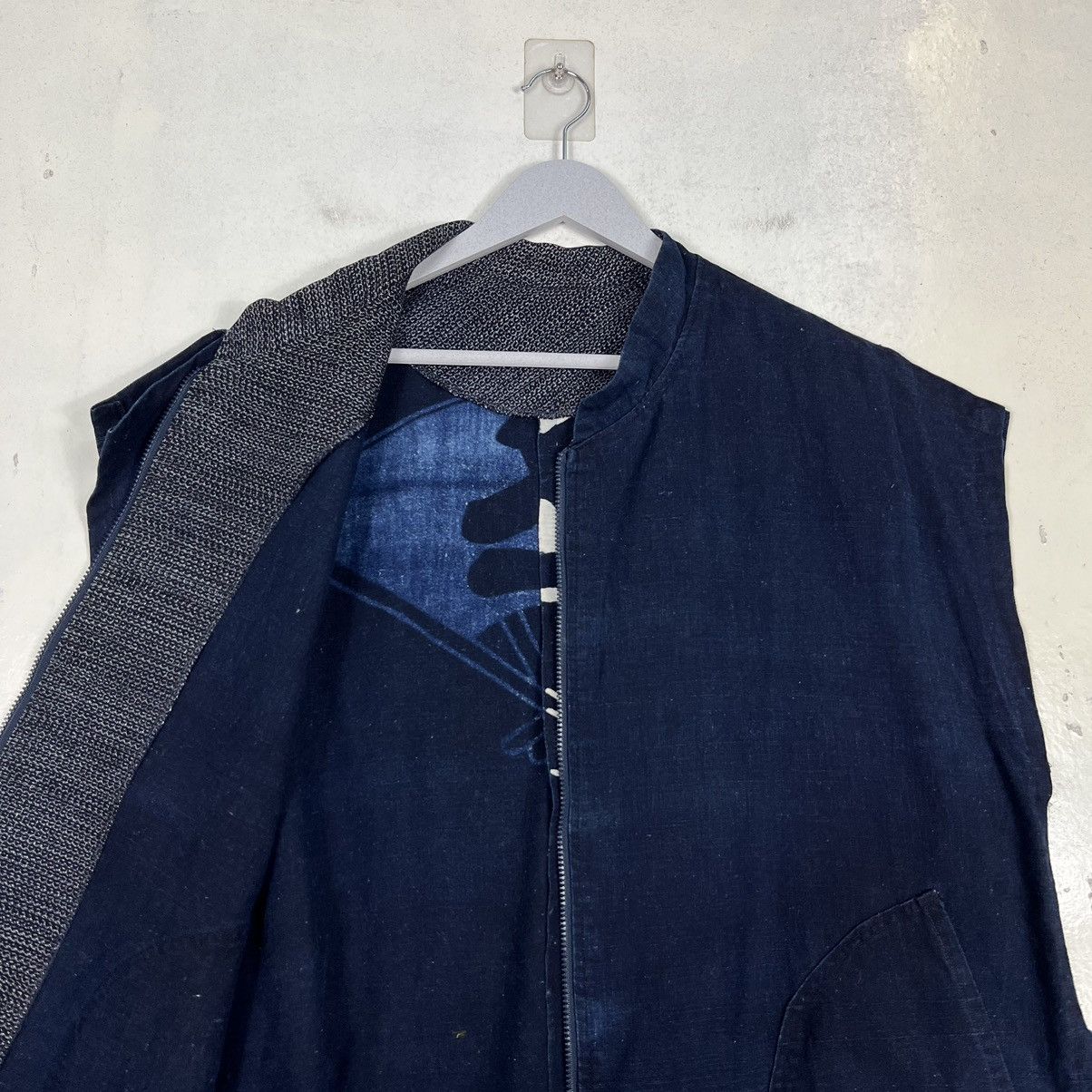 Indigo 🔥 70s VINTAGE INDIGO JAPAN TANK TOP JACKET Size US XL / EU 56 / 4 - 9 Thumbnail