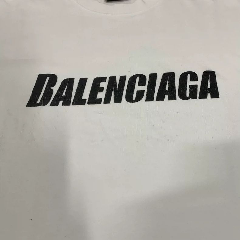 Balenciaga Balenciaga White Short Sleeve Logo TShirt-2505 Size US XXS / EU 40 - 4 Thumbnail