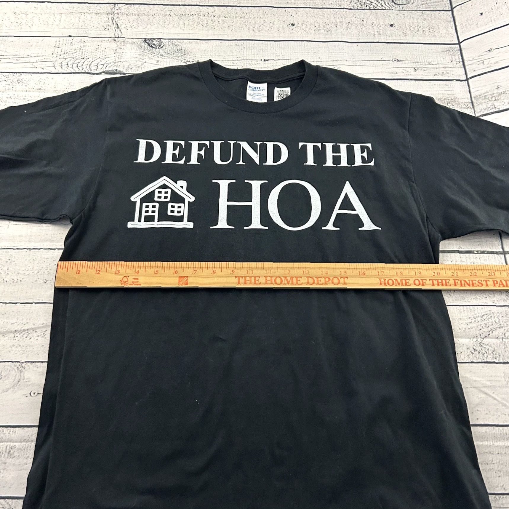 Port & Company Port & Company New Defund The HOA Short Sleeve T Shirt Mens Large Black Size US L / EU 52-54 / 3 - 4 Thumbnail