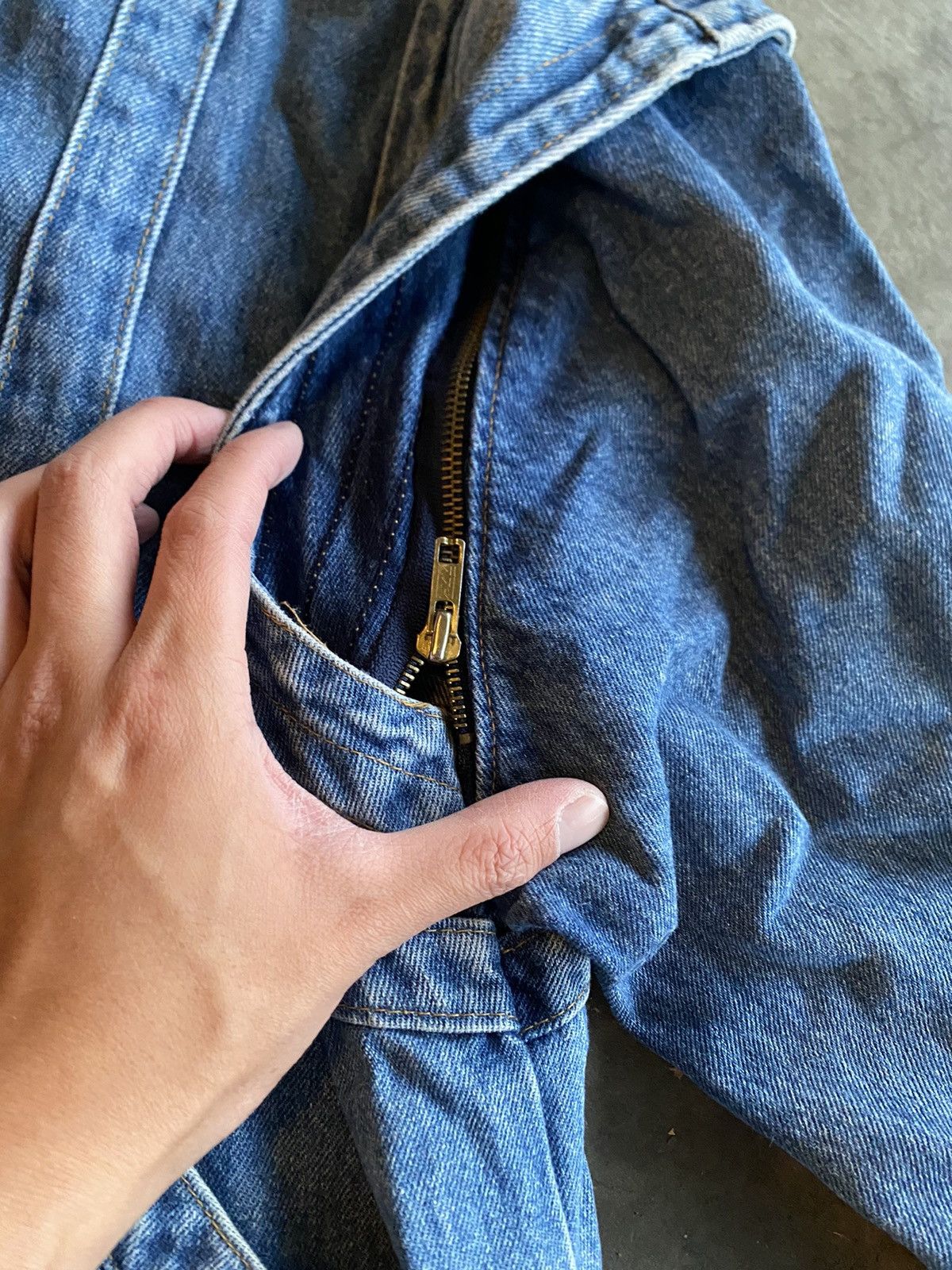 Vintage Vintage Denim Jacket (Detachable Sleeves) Size US L / EU 52-54 / 3 - 2 Thumbnail