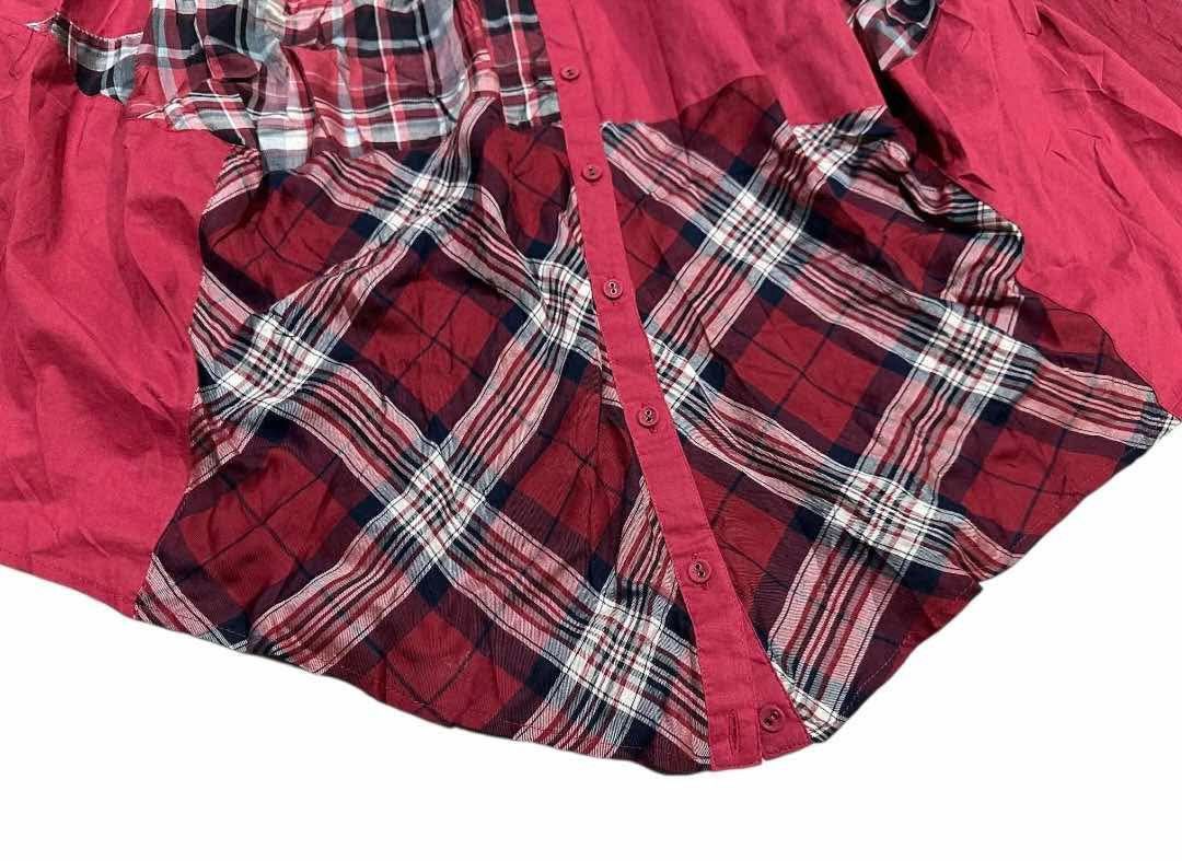 Yohji Yamamoto 🔥Rare Atsuro Tayama Asymmetric Check Patchwork Draped Shirt Size US L / EU 52-54 / 3 - 4 Thumbnail