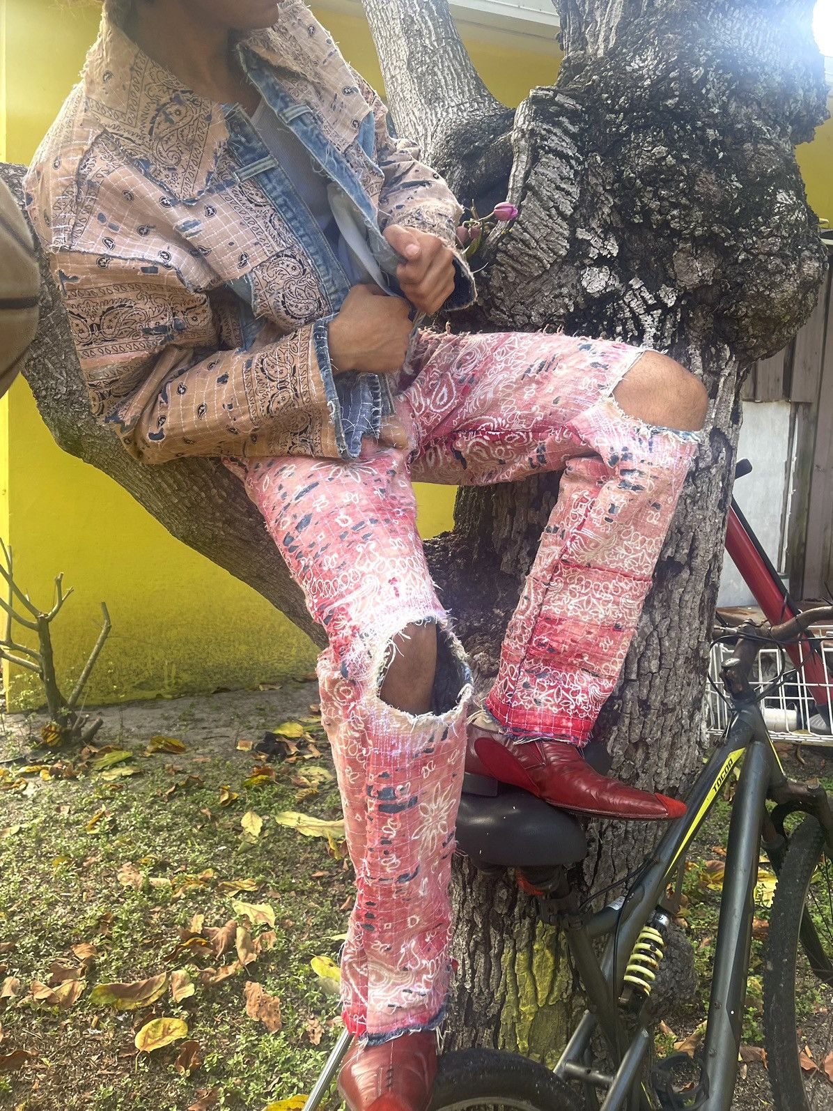 Kapital × Vintage 1/1 red custom boro denim Size US 32 / EU 48 - 6 Thumbnail
