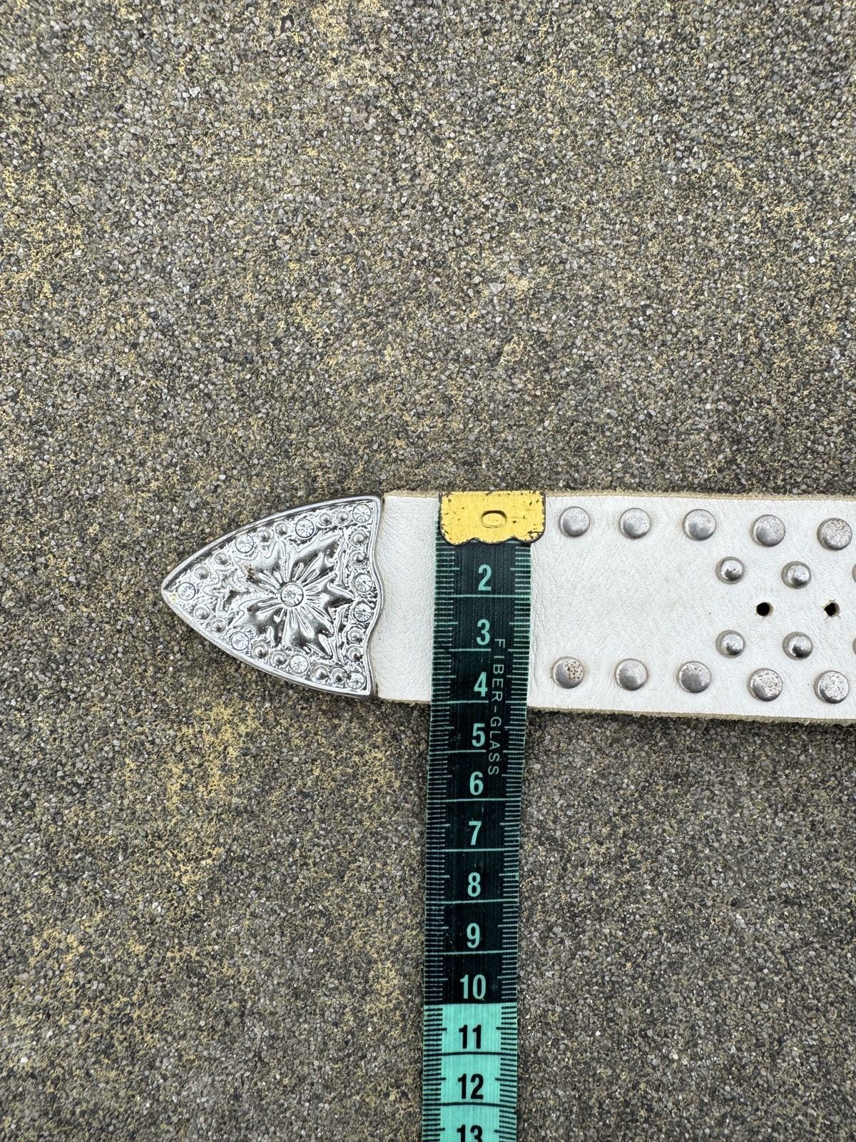 Vintage Studed Laether Belt With One Prong Size ONE SIZE - 7 Thumbnail
