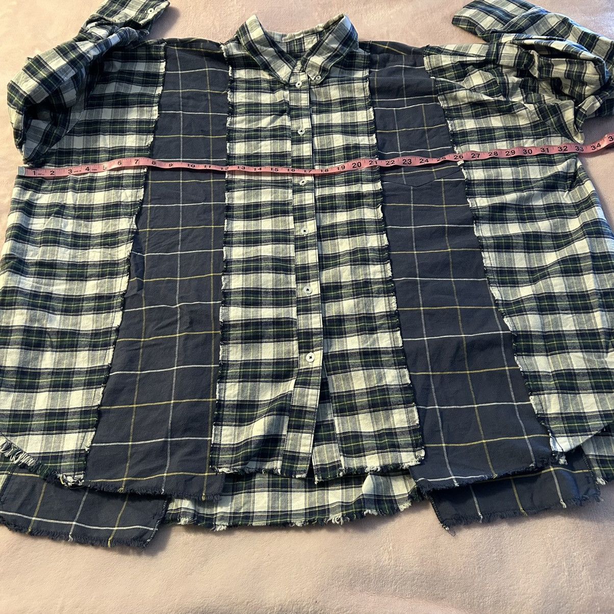 Bdg BDG Urban Outfitters Robbie Spliced Plaid Flannel oversized Size L / US 10 / IT 46 - 9 Thumbnail