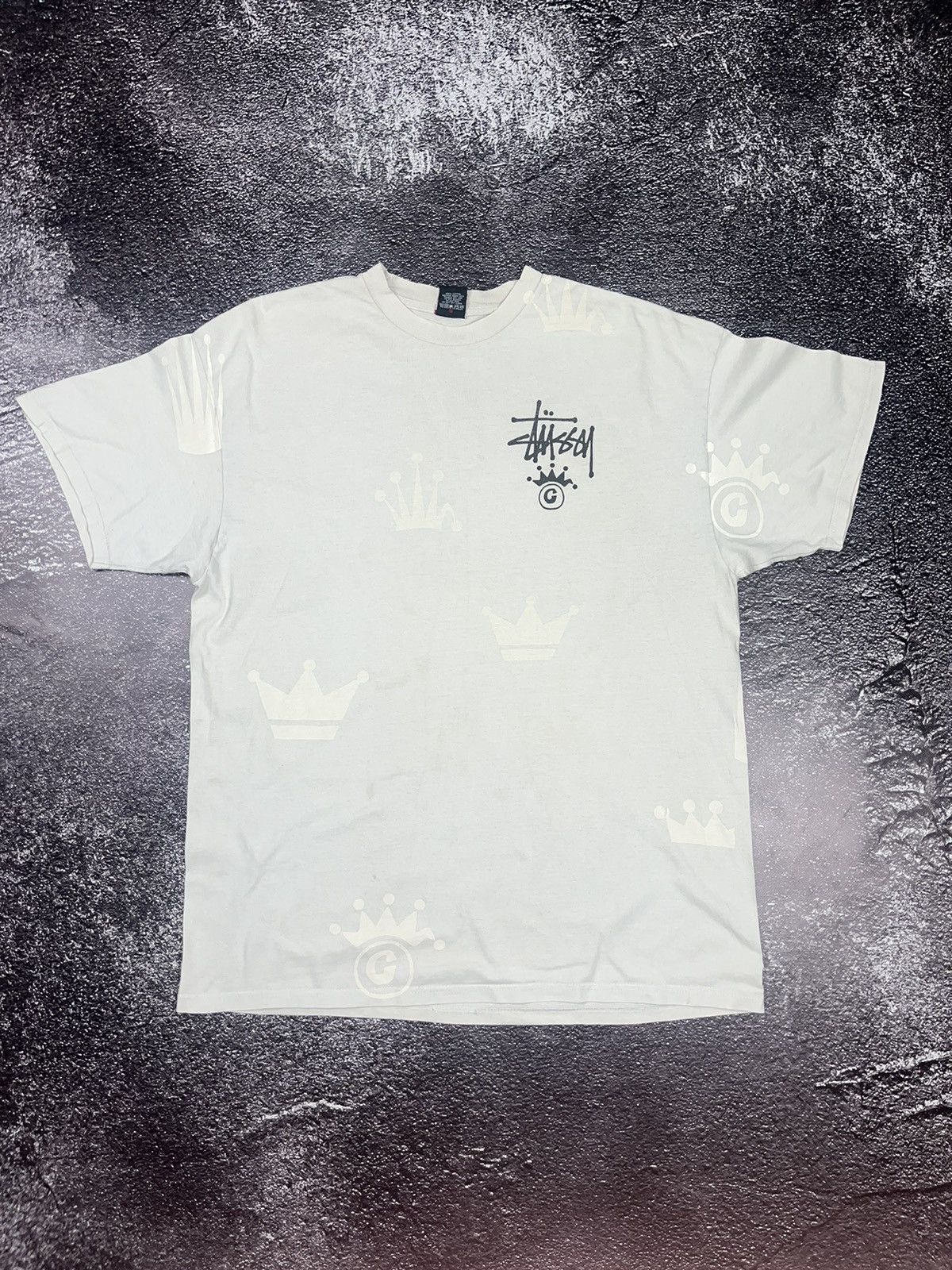 Stussy ‼️RARE‼️VINTAGE STUSSY CROWN MULTILOGO MONOGRAM T-SHIRT TEE🔥 Size US XL / EU 56 / 4 - 1 Thumbnail
