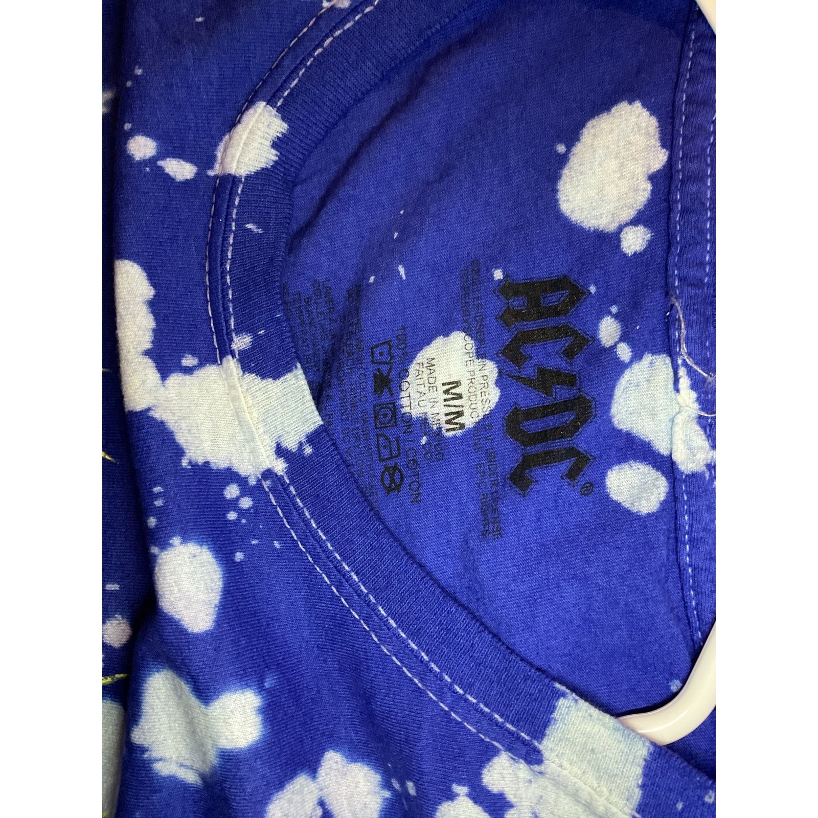 Other 🔥 AC/DC "Highway to Hell" Bleach Tie-Dye Tee (M) 🔥 Size US M / EU 48-50 / 2 - 3 Thumbnail