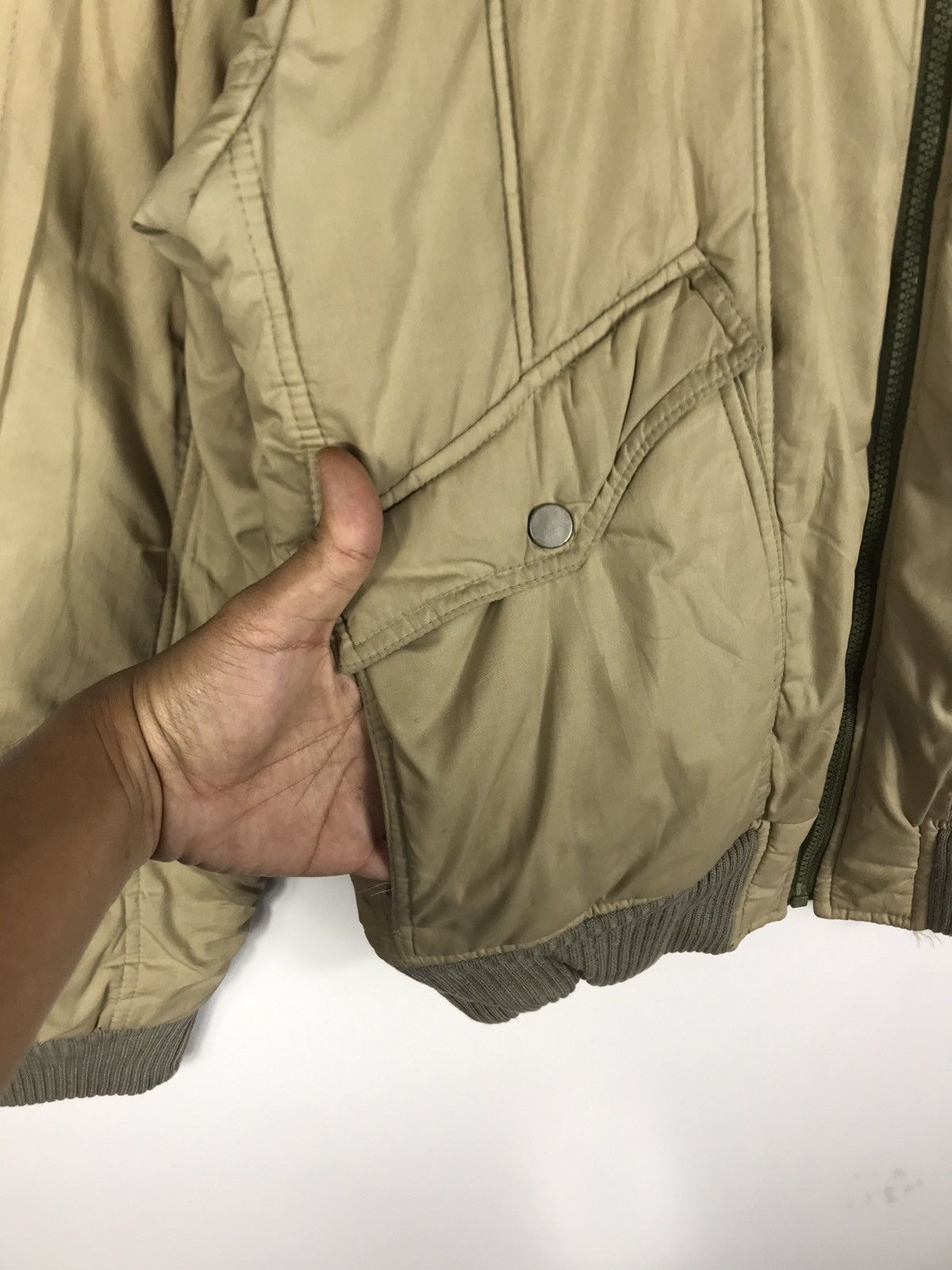 Japanese Brand ⚡️Vintage Fur Collar Bomber Jacket Size US L / EU 52-54 / 3 - 6 Thumbnail