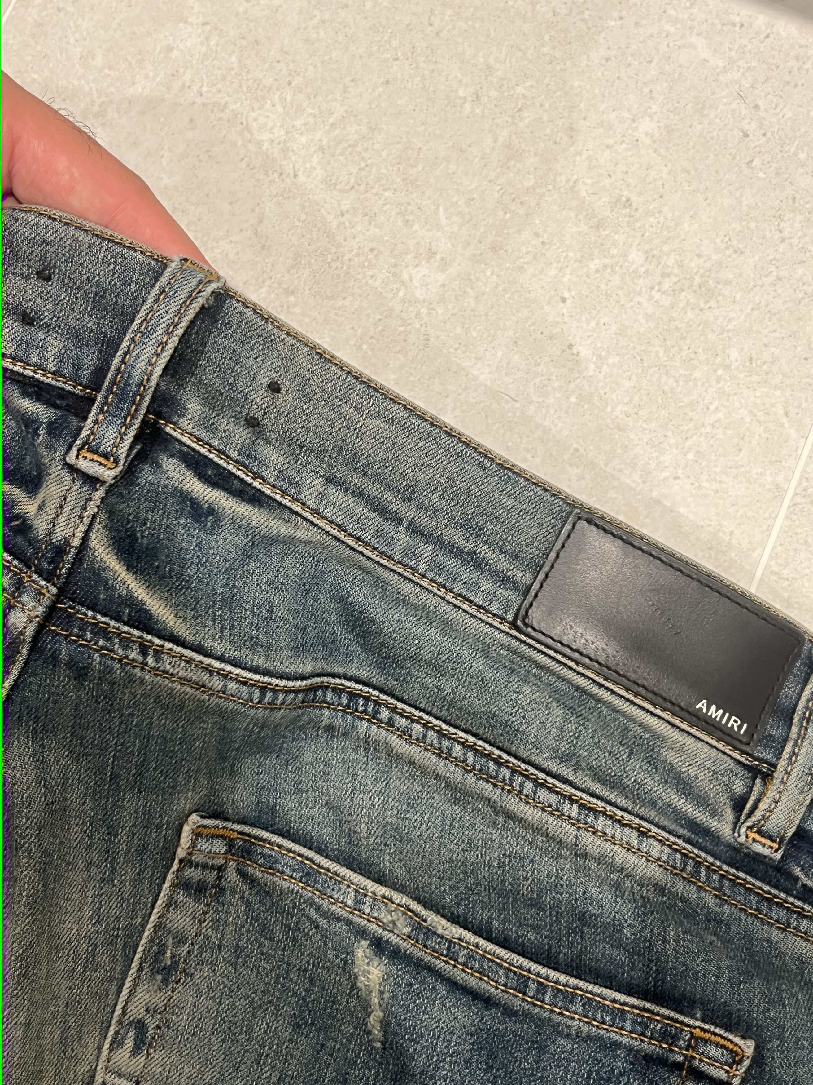 Amiri Amiri Broken Jean Dirty Indigo Size US 38 / EU 54 - 4 Thumbnail