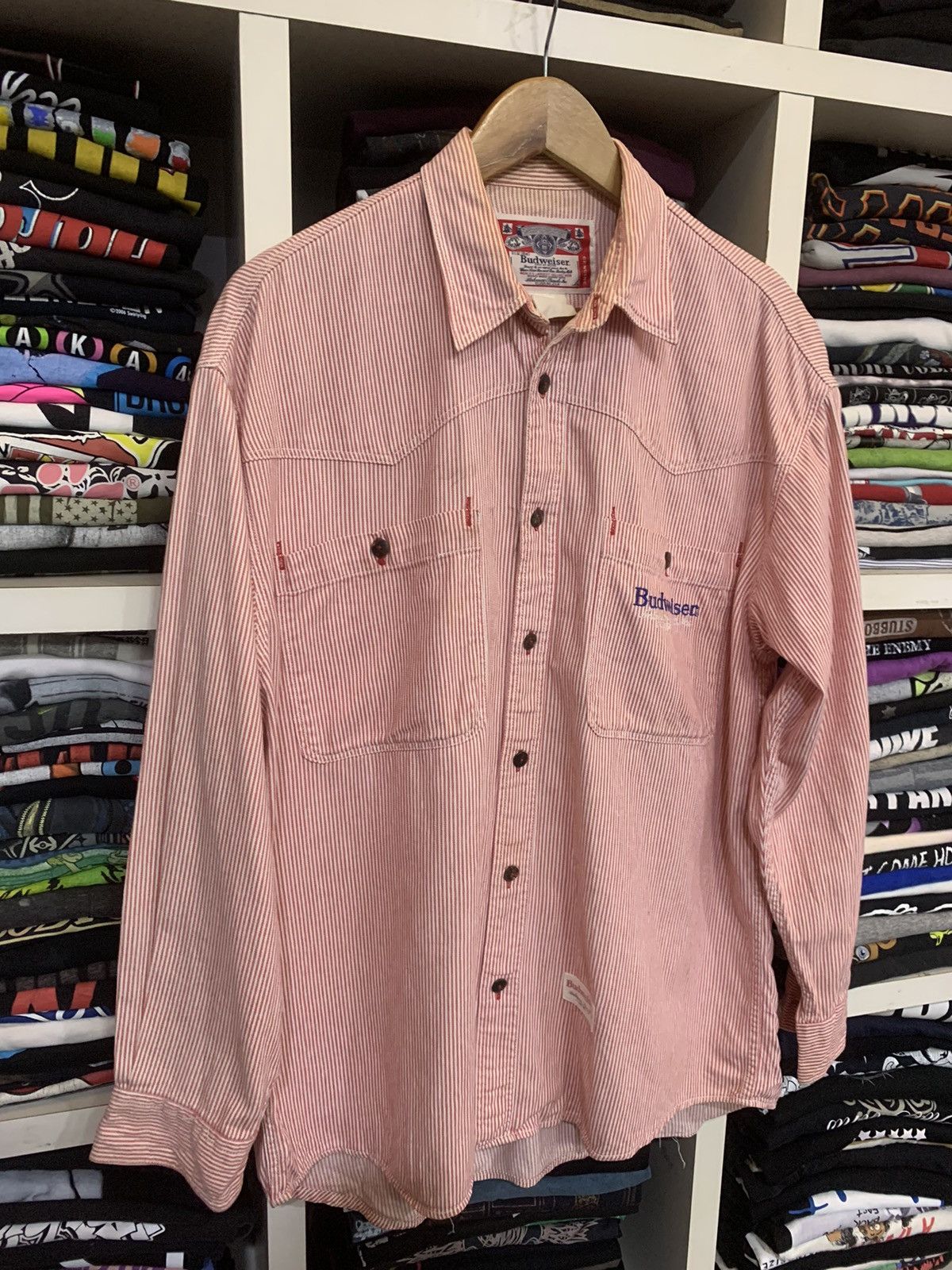 Budweiser × Vintage Vintage Budweiser Button Shirt Size US L / EU 52-54 / 3 - 4 Thumbnail