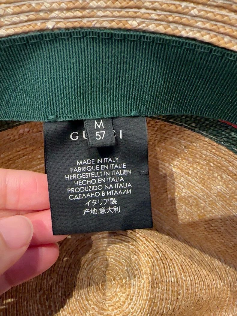 Gucci Gucci Size M Classic little straw hat 2503-Nextarrow Size ONE SIZE - 6 Thumbnail