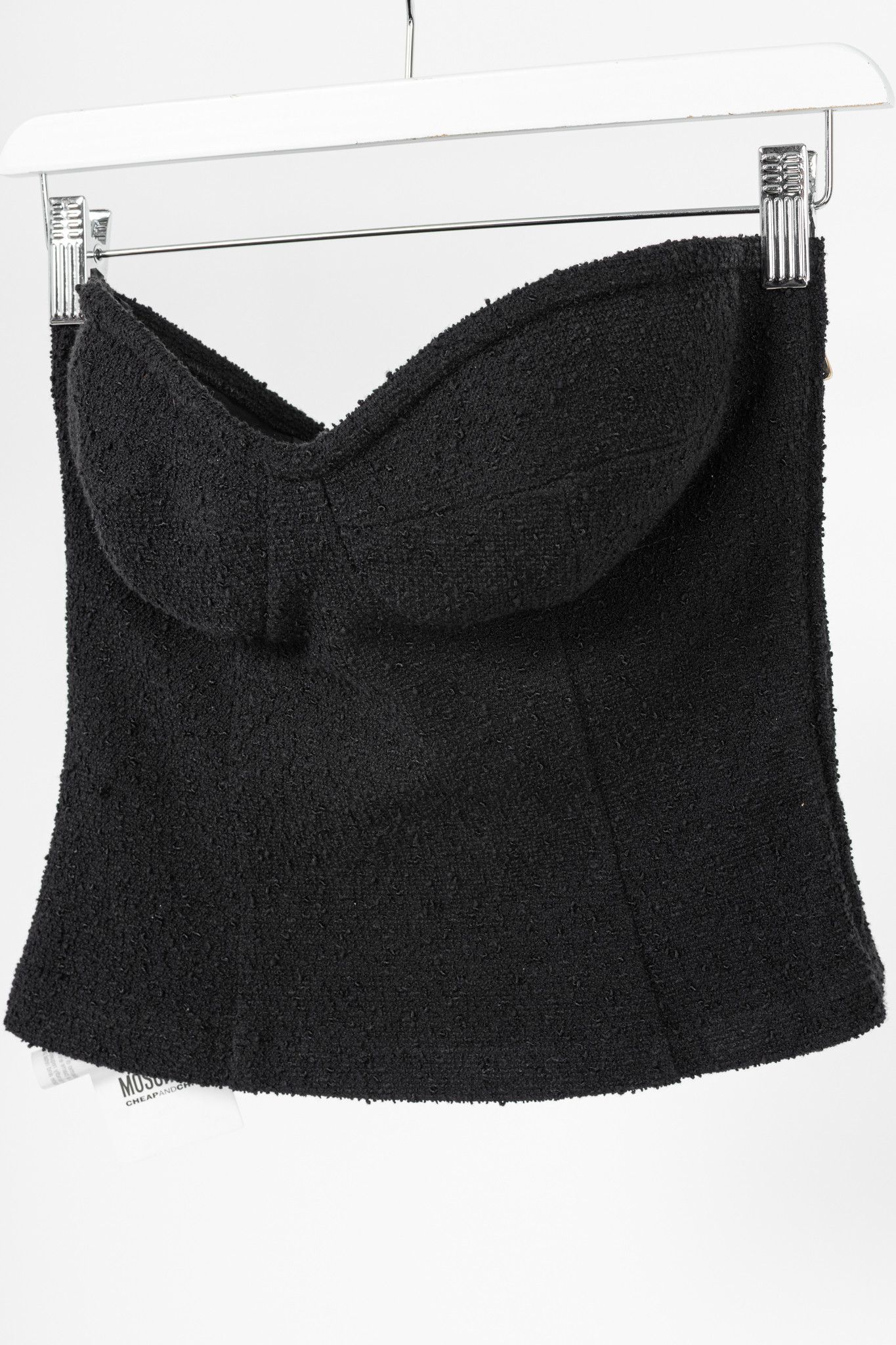 Moschino Moschino Cheap and Chic Black Boucle-Knit Bustier Size M / US 6-8 / IT 42-44 - 3 Thumbnail
