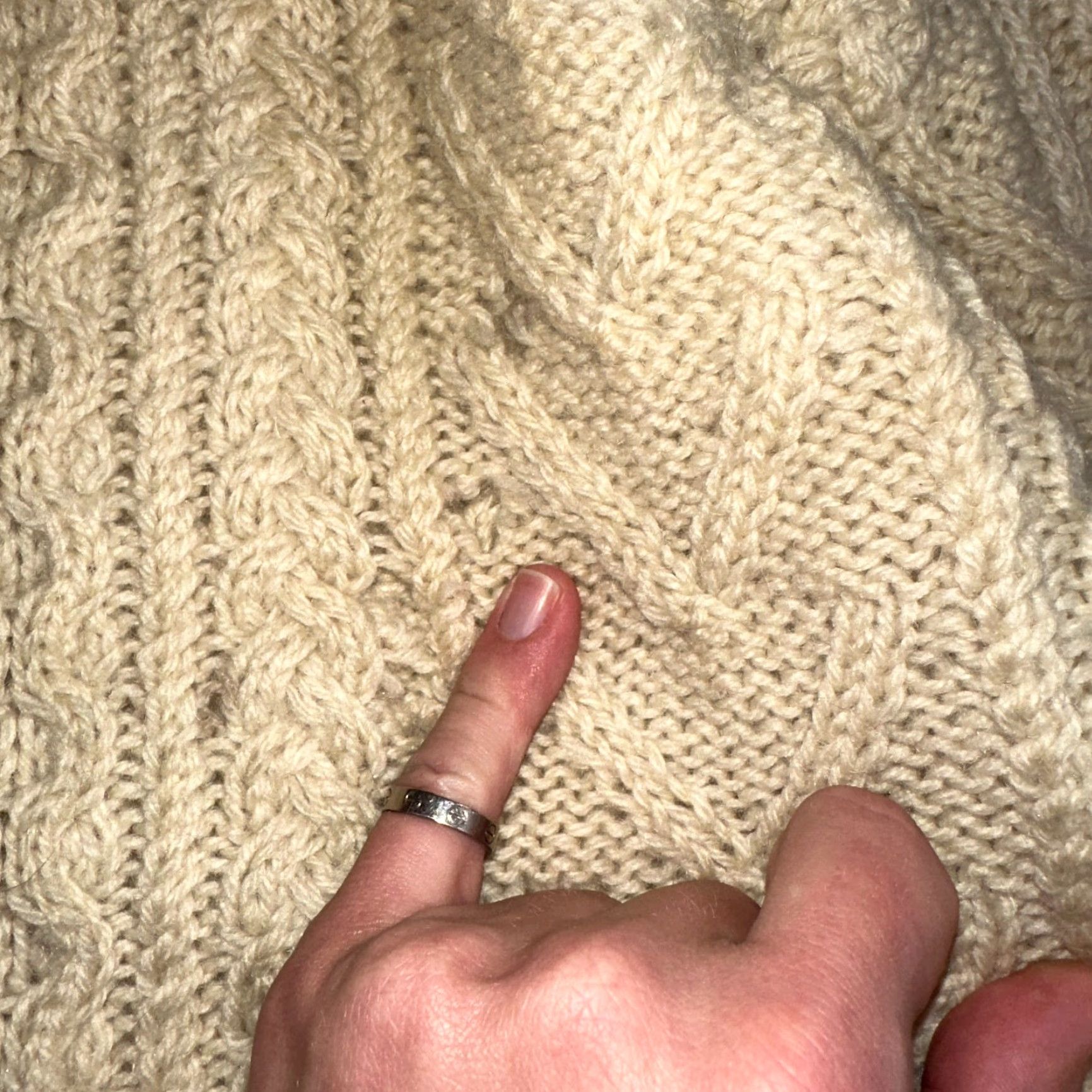 Vintage VTG Sweater Mens M Cream Cable Knit Ribbed Full Zip 1960s Rockabilly Ivory Rare Size US M / EU 48-50 / 2 - 5 Thumbnail