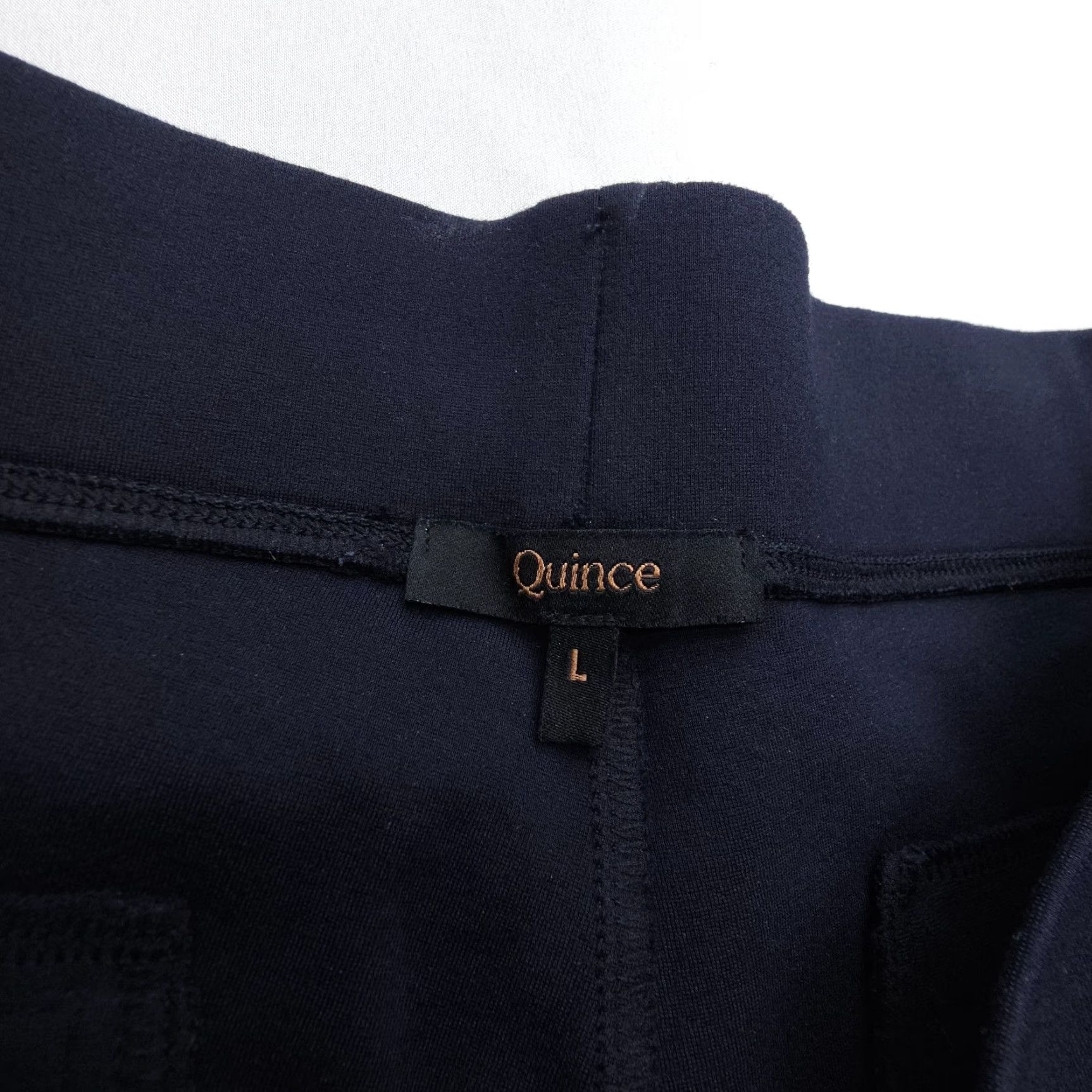 Quince Quince Pull On Navy Blue Quince Ultra Stretch Ponte Kick Flare Pants Large Navy Career Crop Size 36" / US 14 / IT 50 - 3 Thumbnail