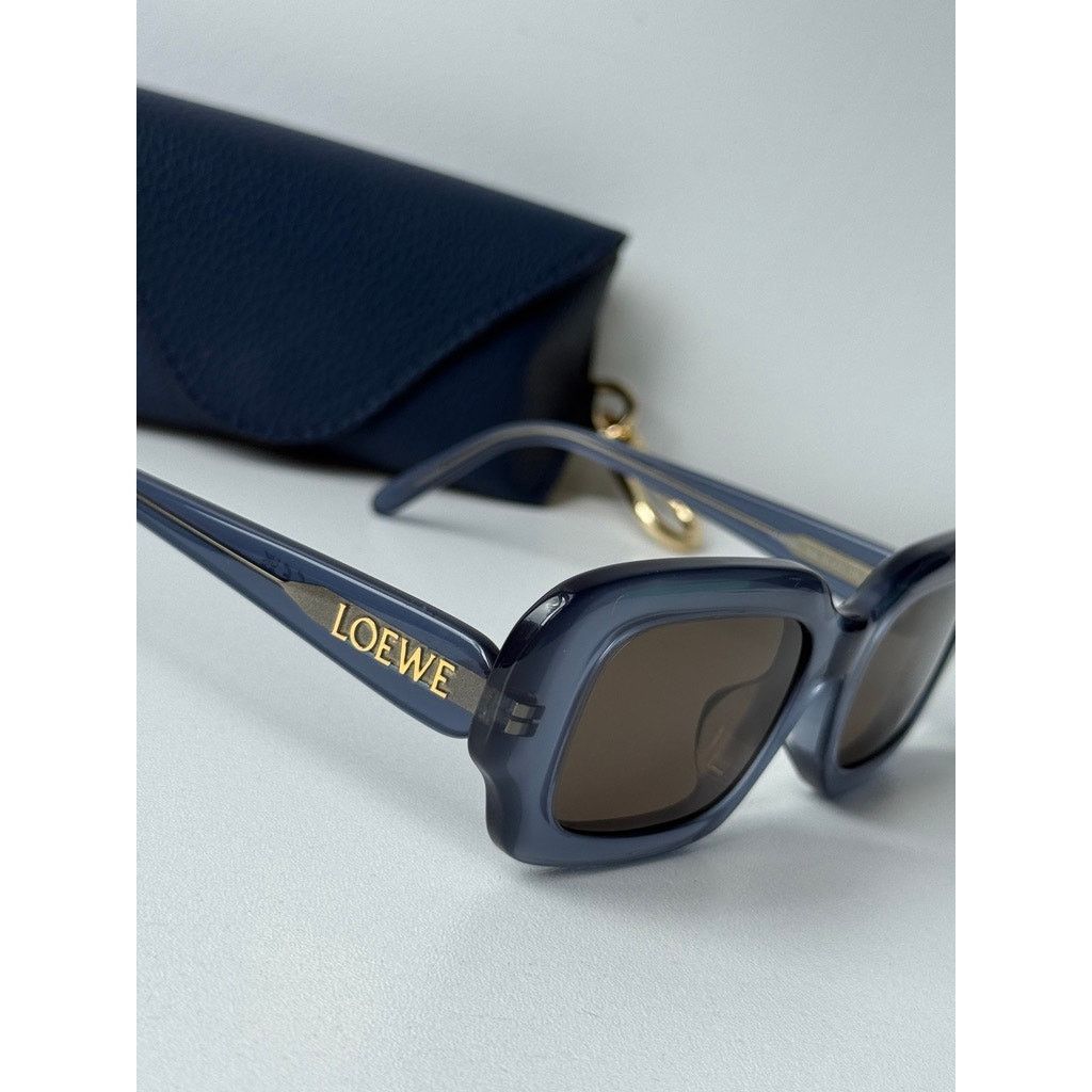 Loewe NEW Loewe LW40158F Rectangular Sunglasses in Blue Size ONE SIZE - 4 Thumbnail