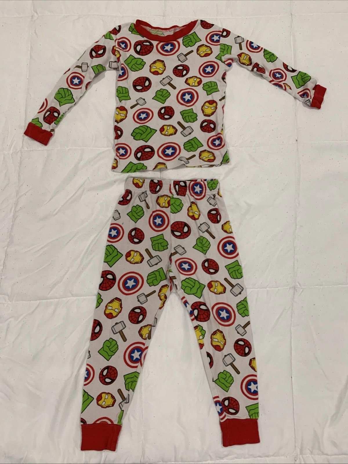 Marvel Comics Spider-Man, Iron Man, Marvel Kids' 2-Piece Pajama Set - 5T Size ONE SIZE - 1 Thumbnail
