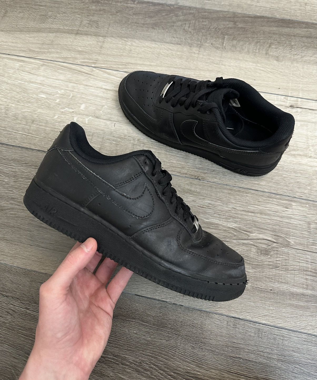 Nike Nike Black AF1 Low Sz. 8.5 Airforce 1 Size US 8.5 / EU 41-42 - 5 Thumbnail