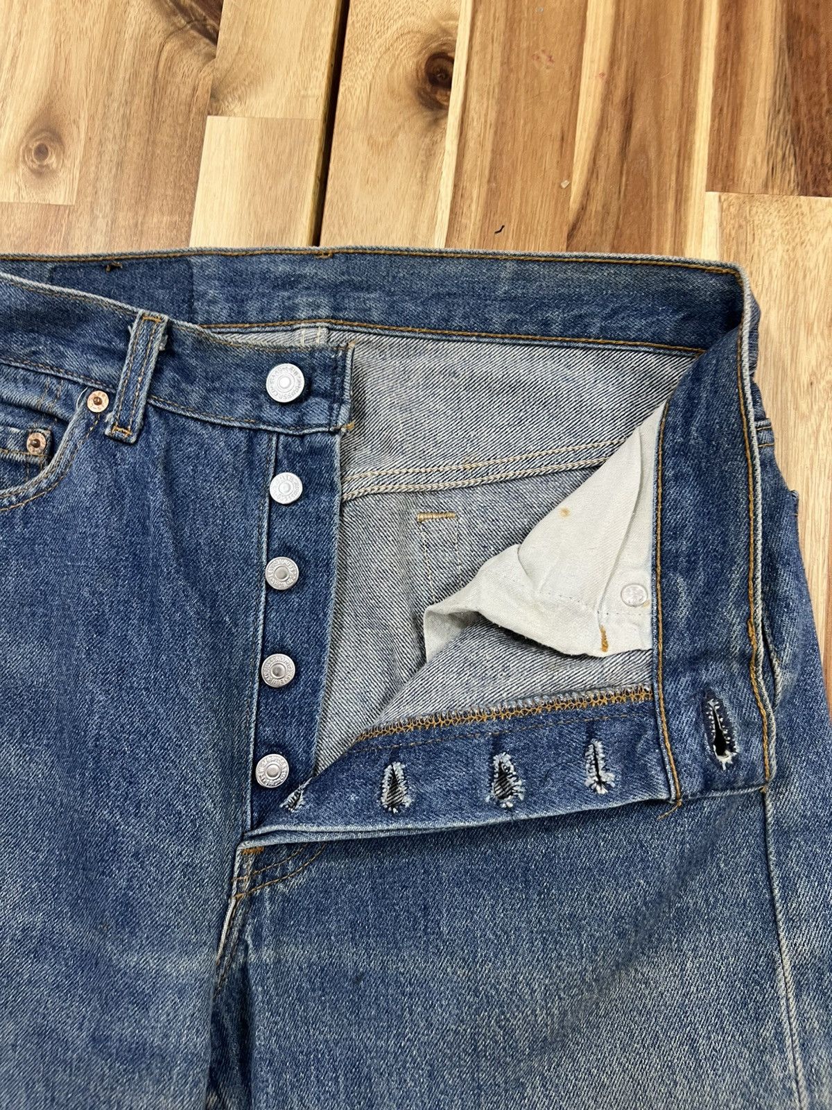 Levi's Vintage 90’s Levis 501XX Small e Non Selvedge Denim Jeans Size US 29 - 7 Thumbnail