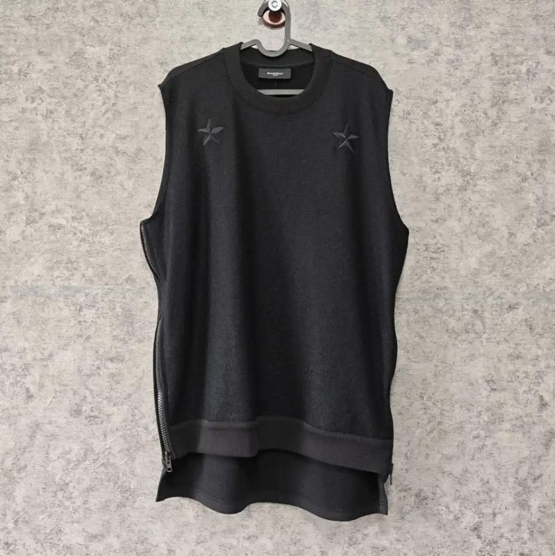 Givenchy Givenchy Black Cotton Men's Sleeveless Top 0089 Size US S / EU 44-46 / 1 - 1 Thumbnail