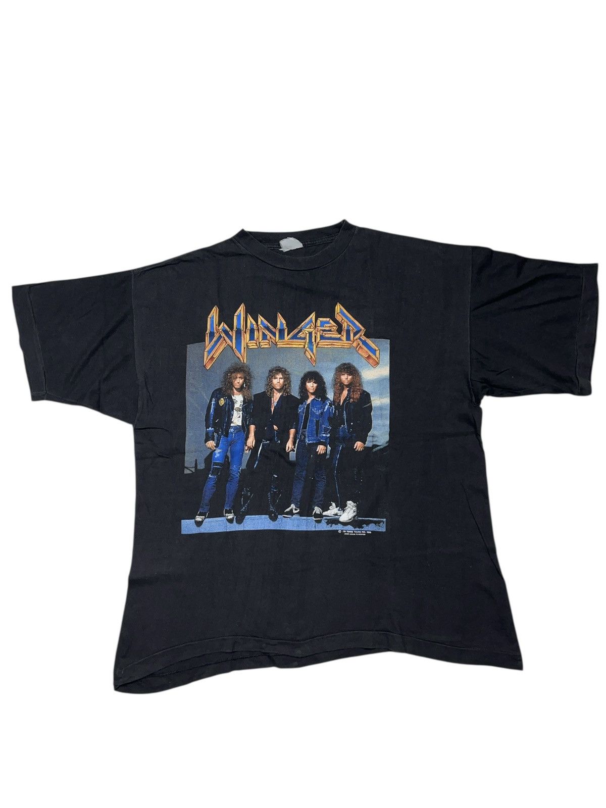 Band Tees × Vintage Vintage Winger 1990-91 World Tour T-shirt Faded Rock Metal Size US XL / EU 56 / 4 - 1 Thumbnail